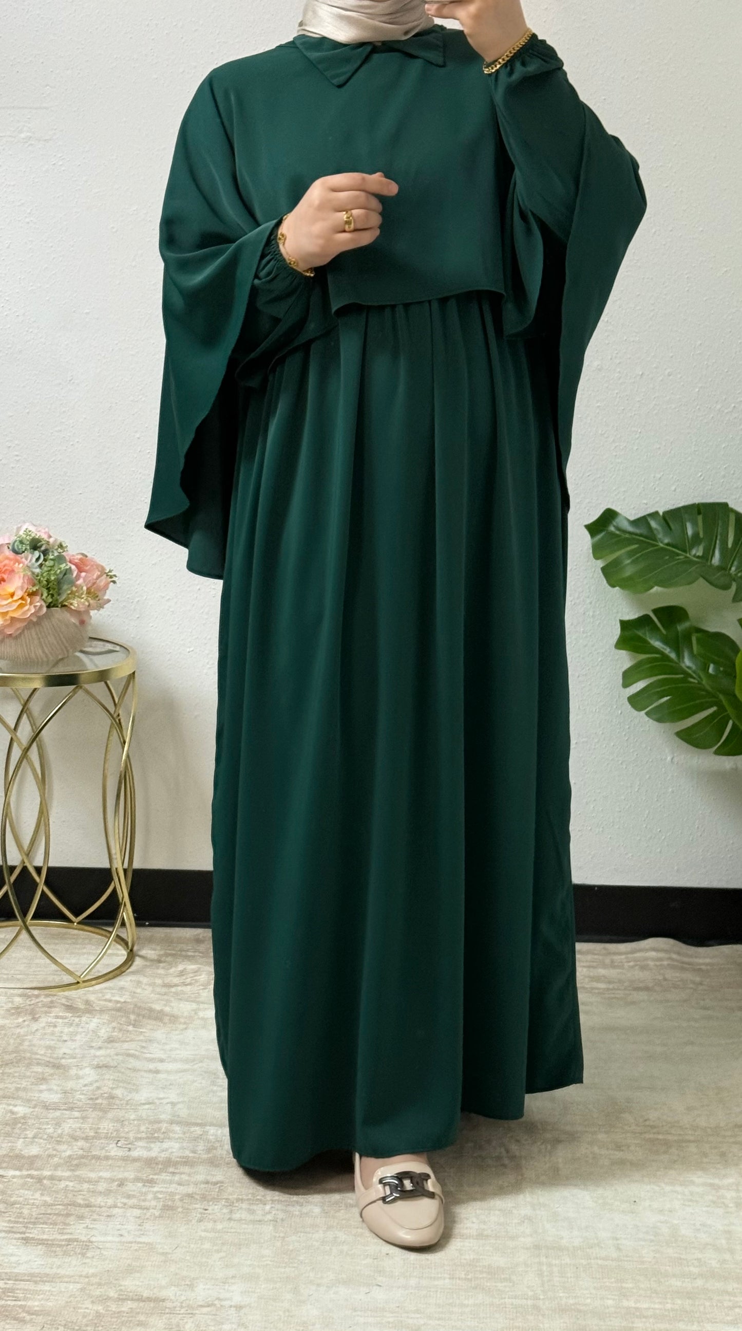 Butterfly style cape dress