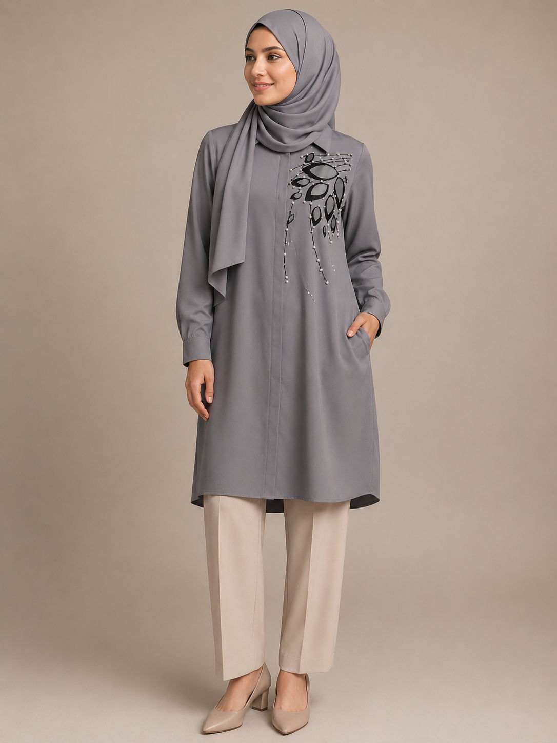 Leaf Print Plus Size Shirt