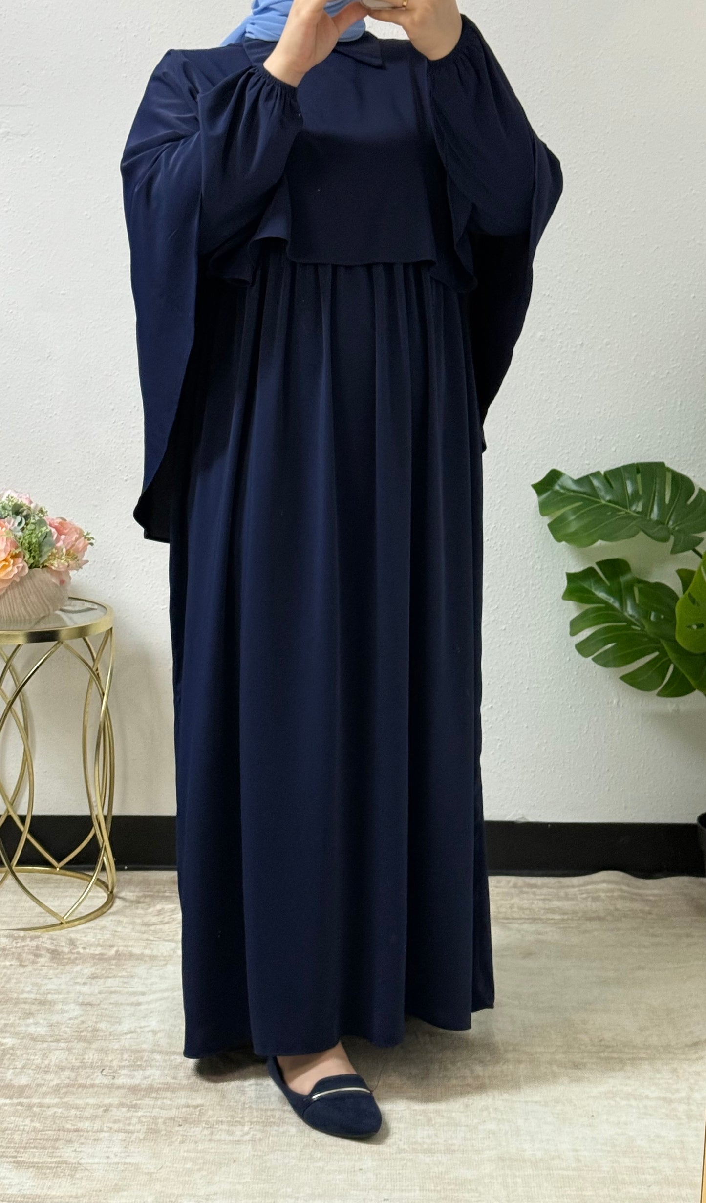 Butterfly style cape dress
