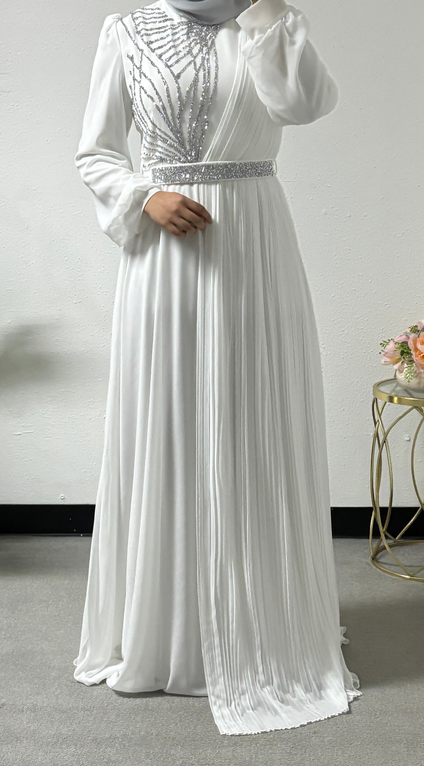 Intricate detail chiffon dress