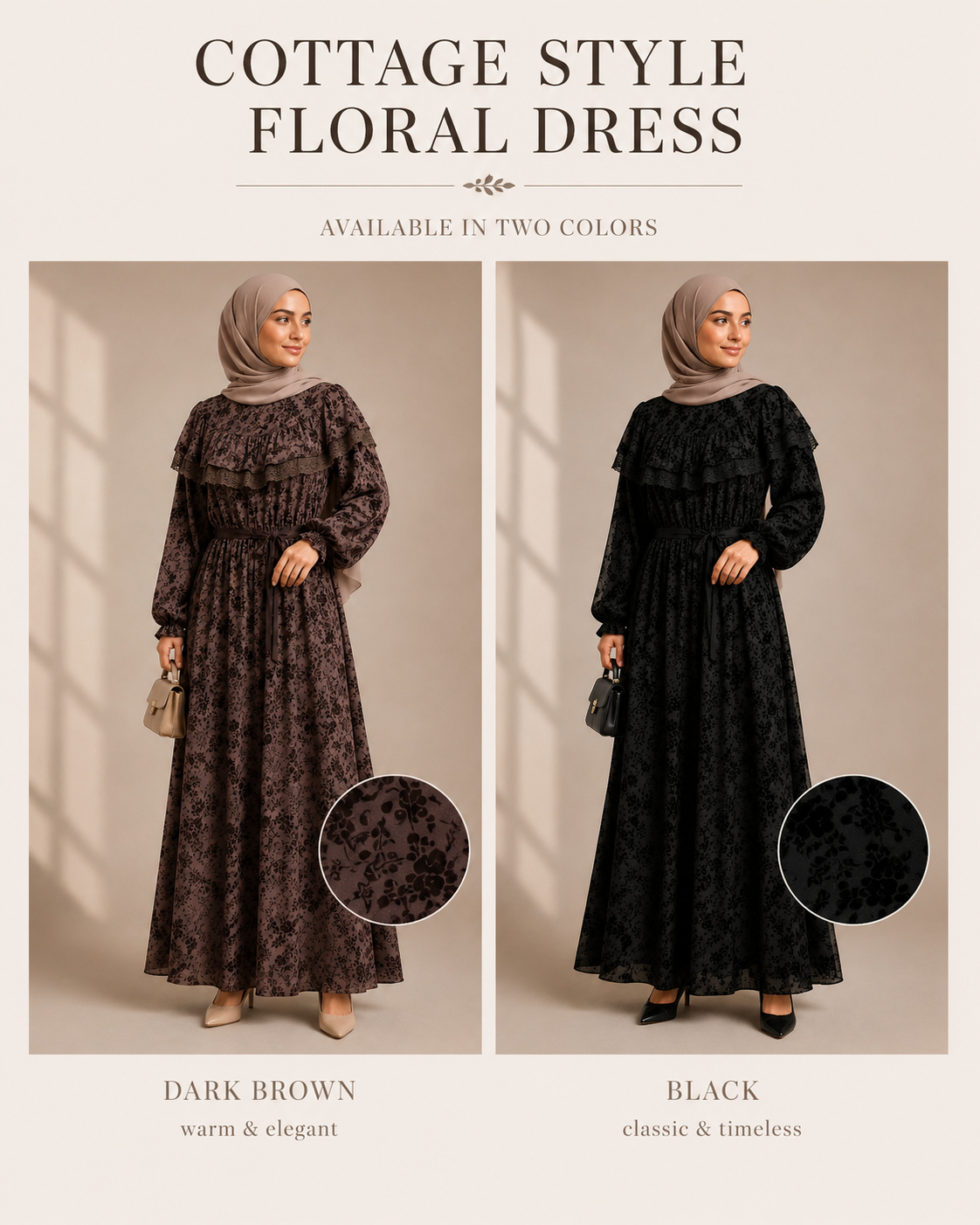 Cottage Style Floral Dress