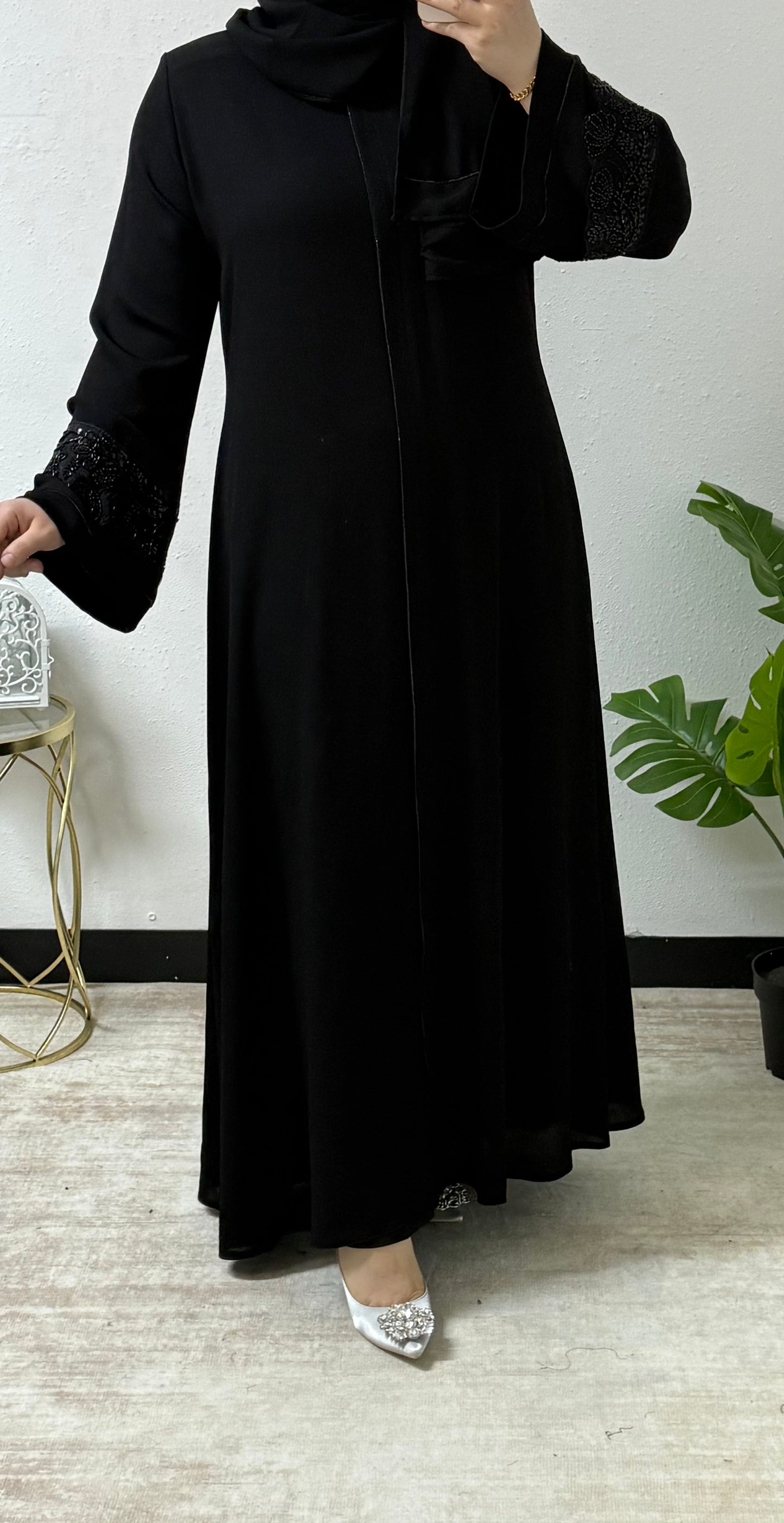 Flower Beaded Abaya