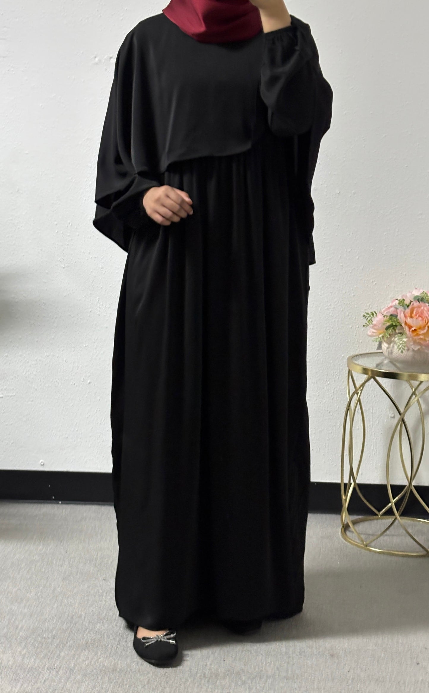 Butterfly style cape dress
