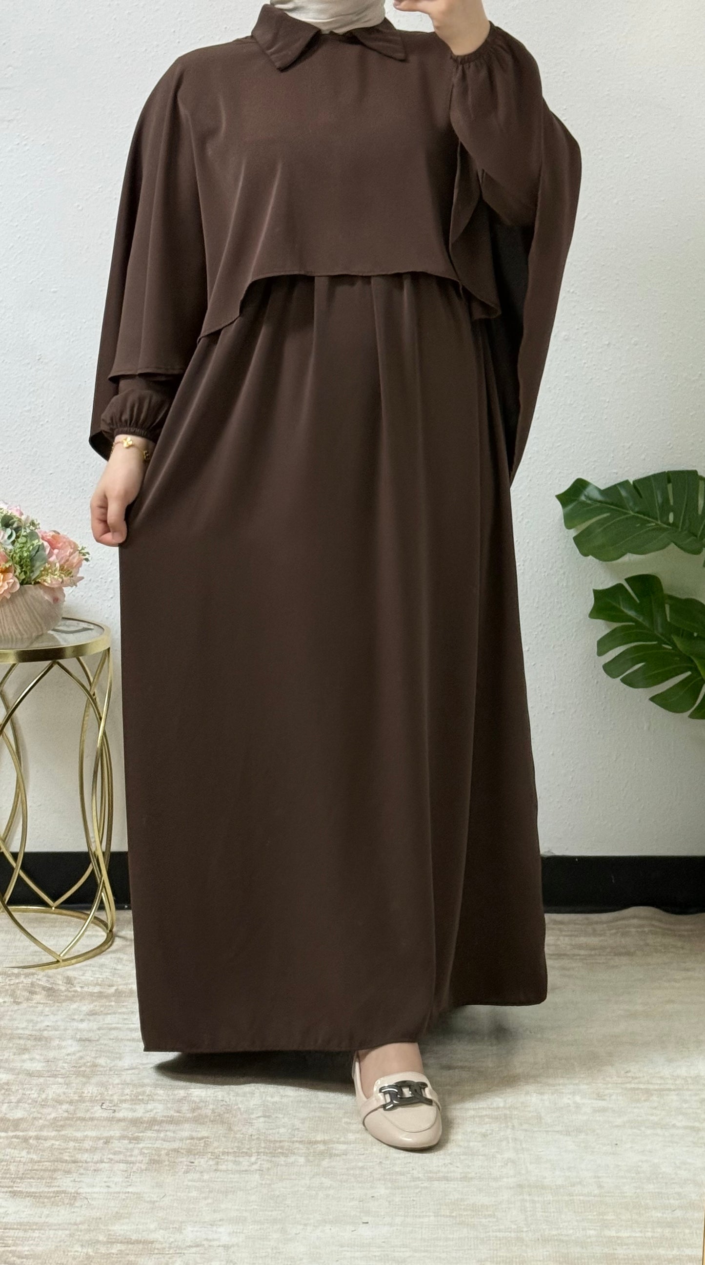 Butterfly style cape dress