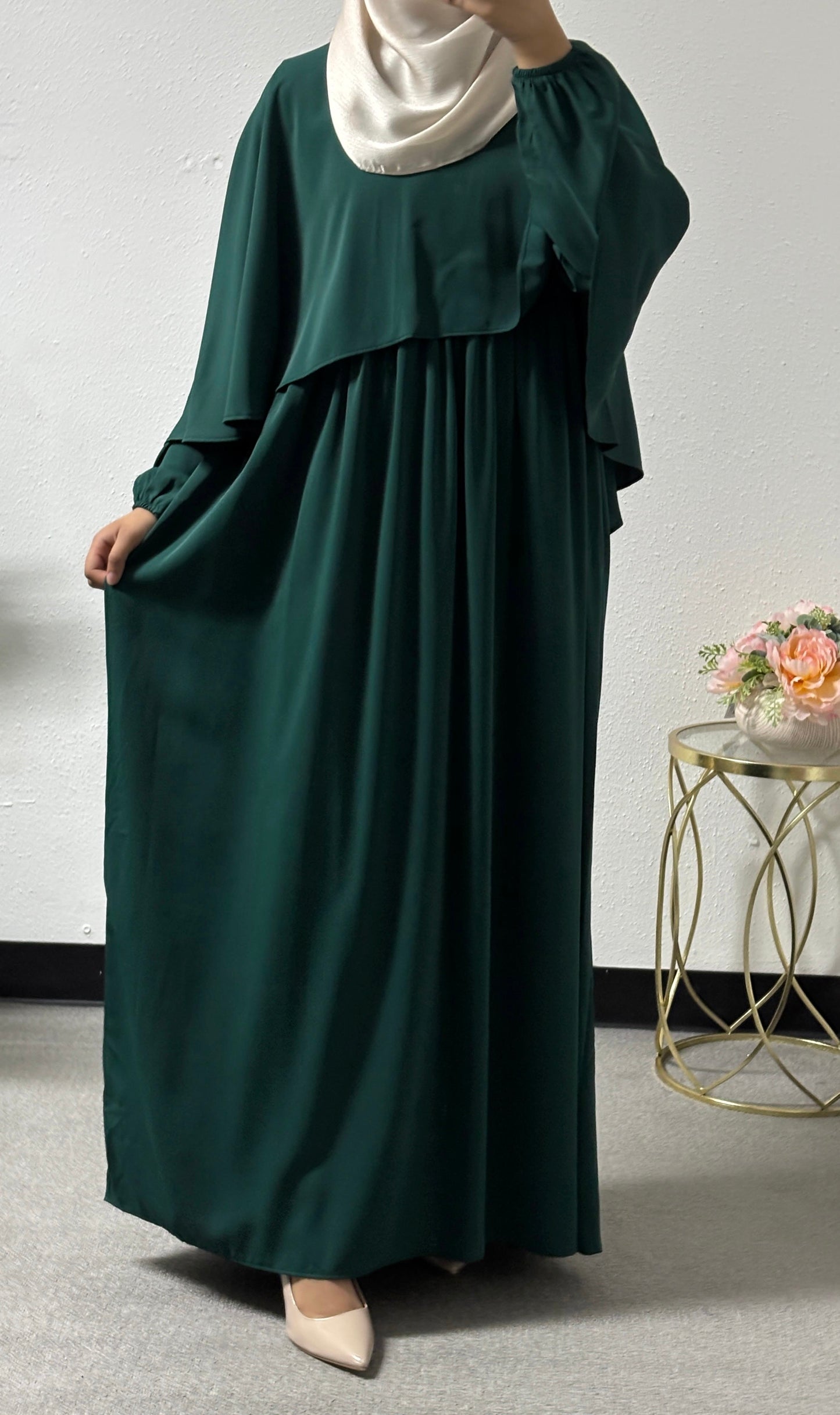 Butterfly style cape dress