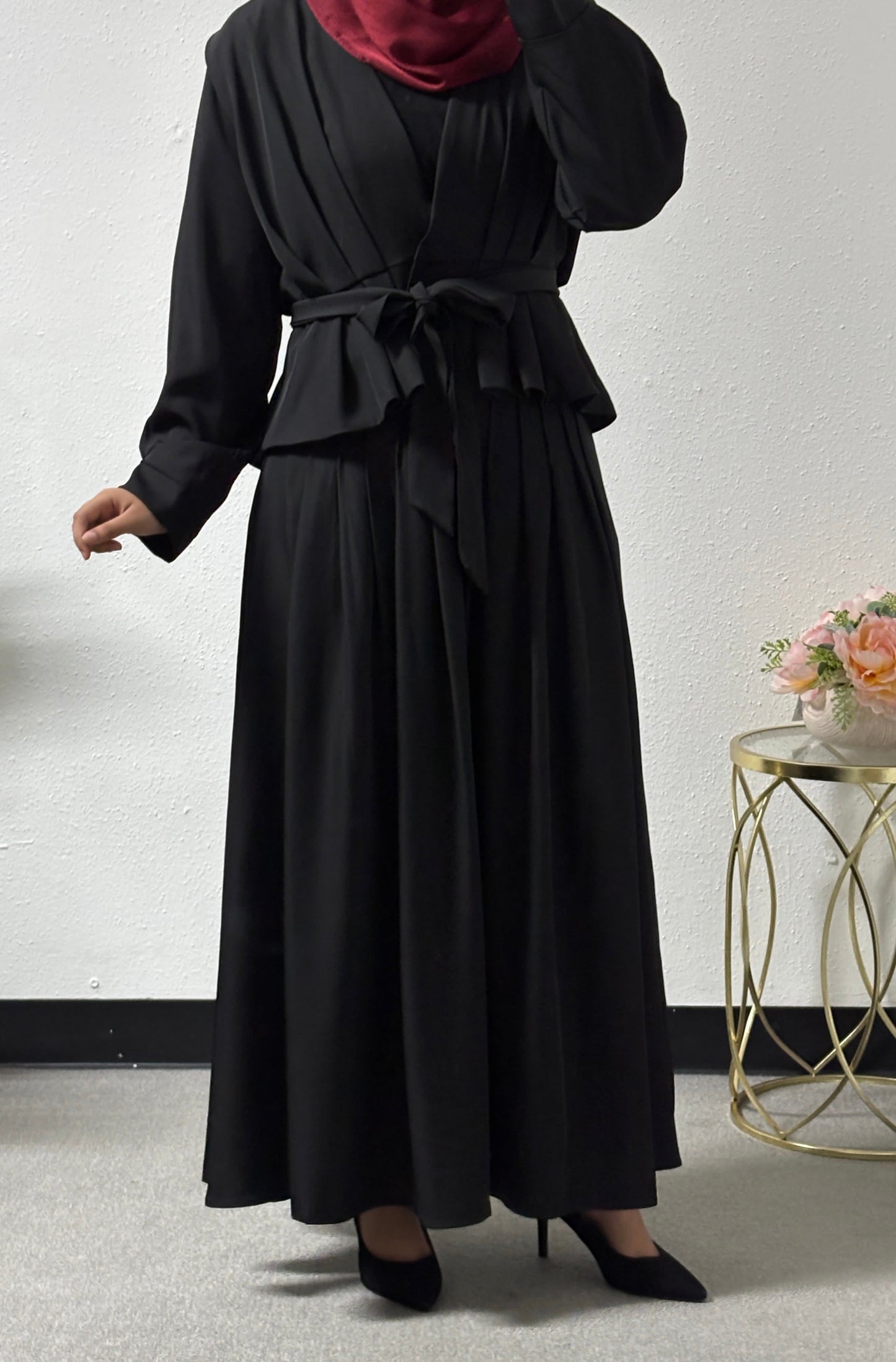 Two piece pleated skirt set