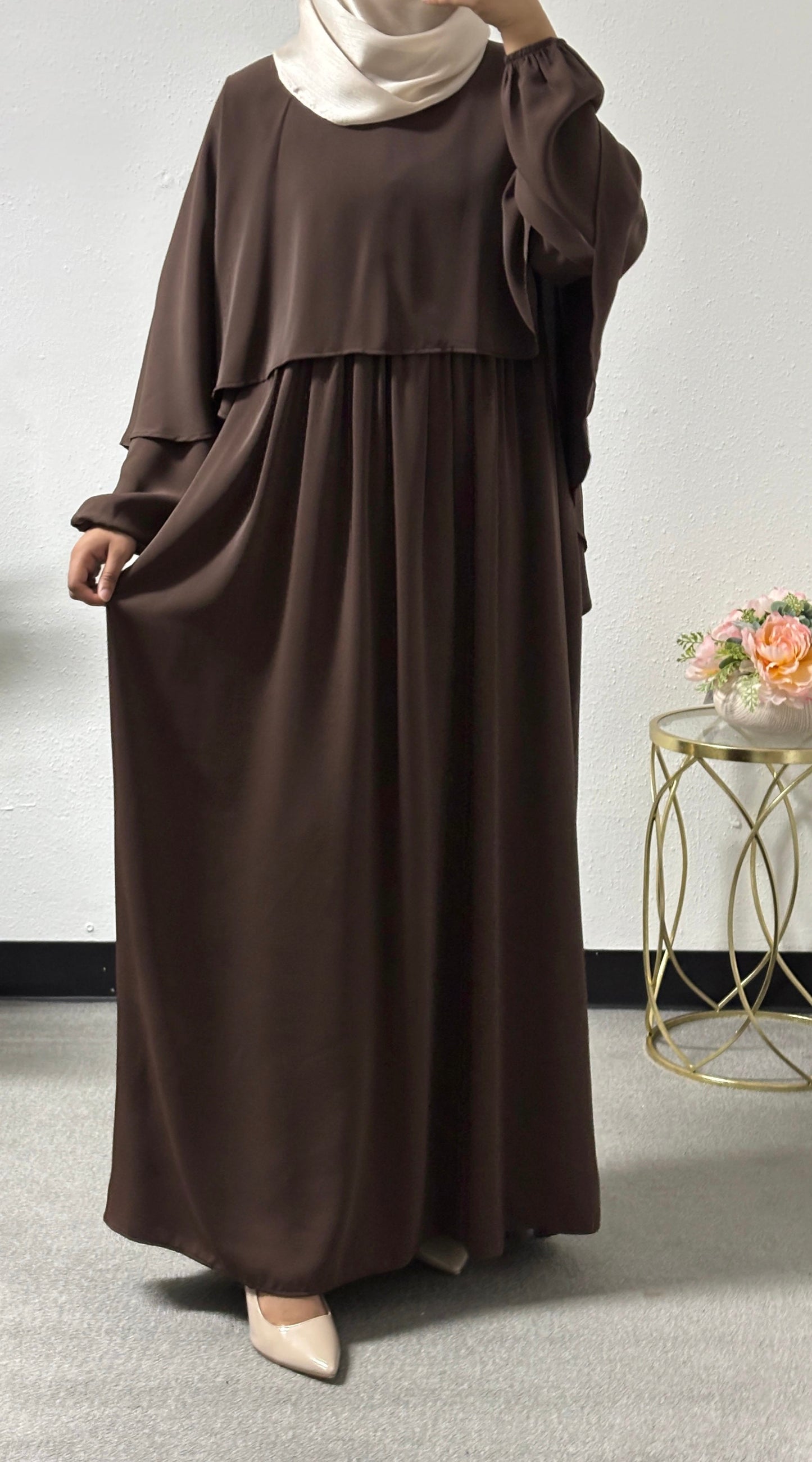 Butterfly style cape dress