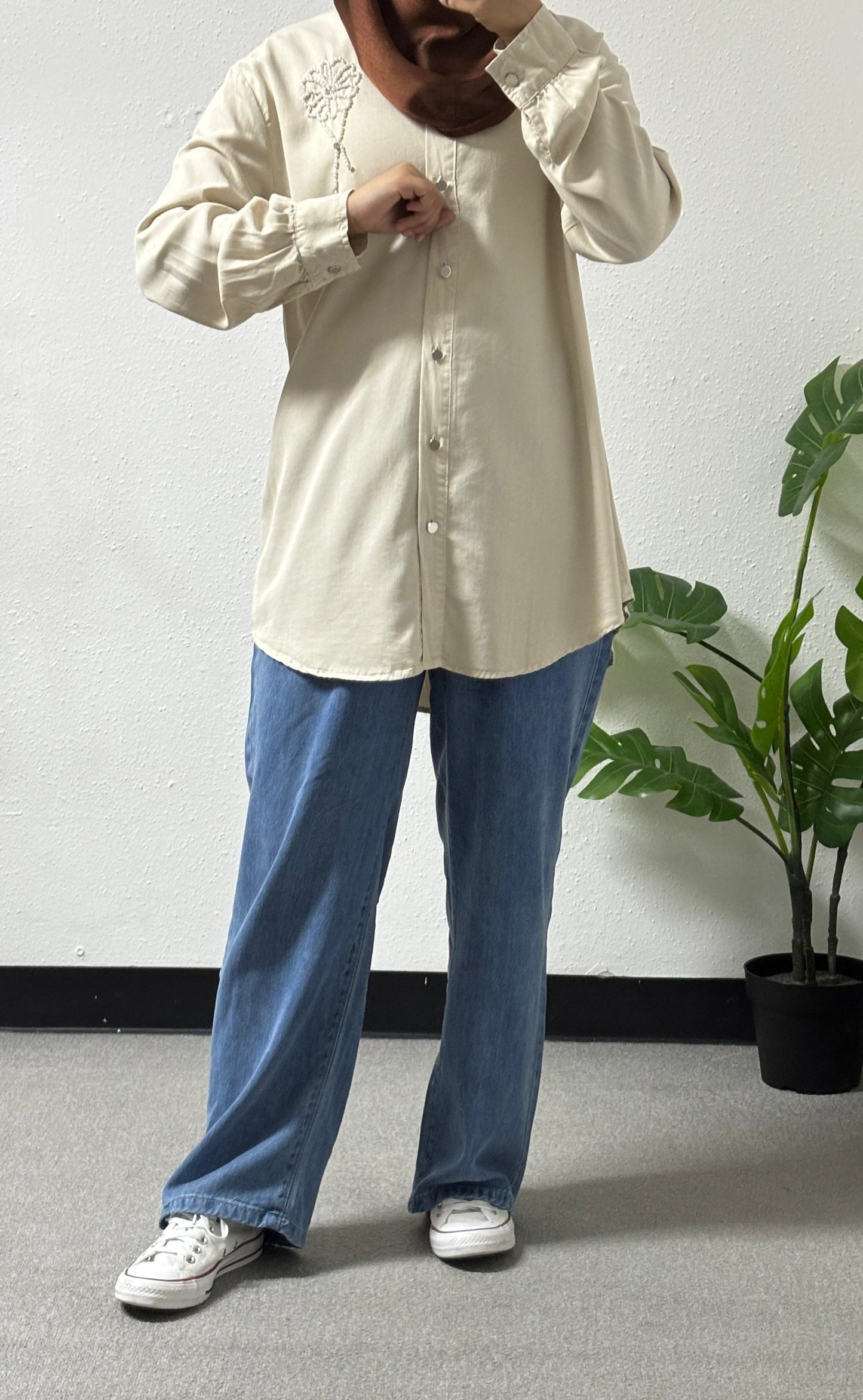 Pearl flower shirt