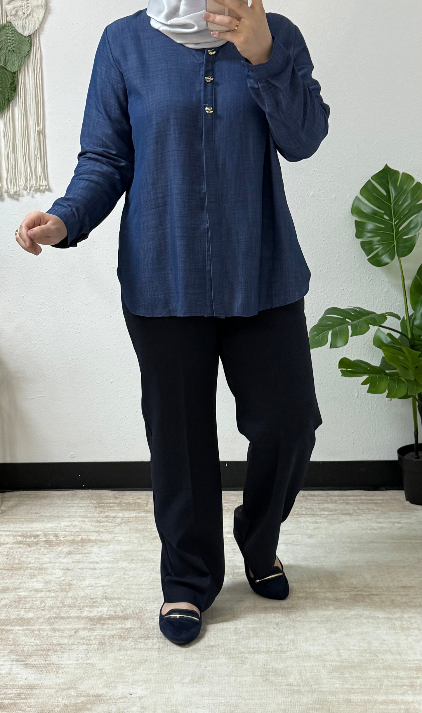 Fancy Button Accent Shirt