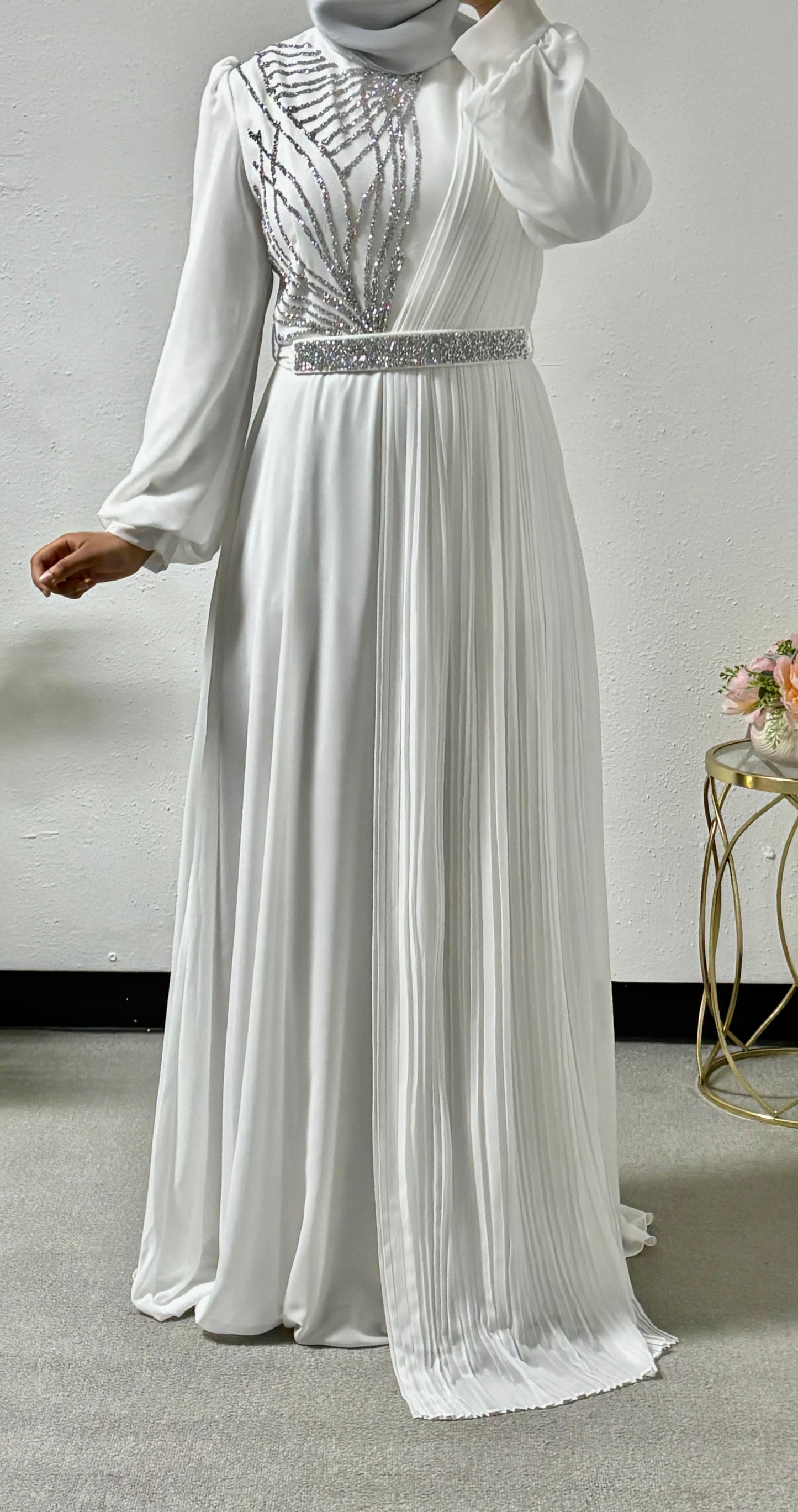 Intricate detail chiffon dress