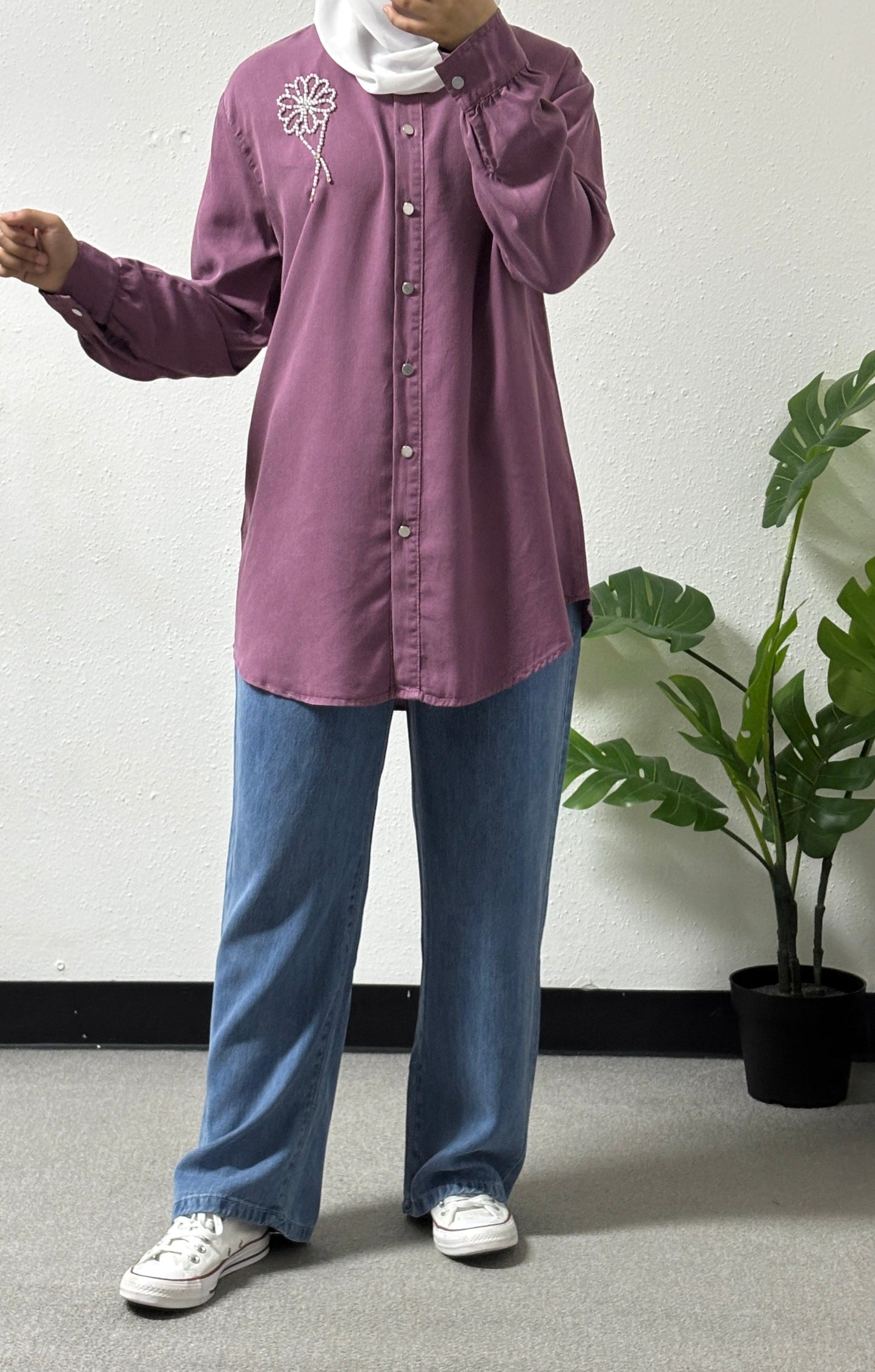 Pearl flower shirt