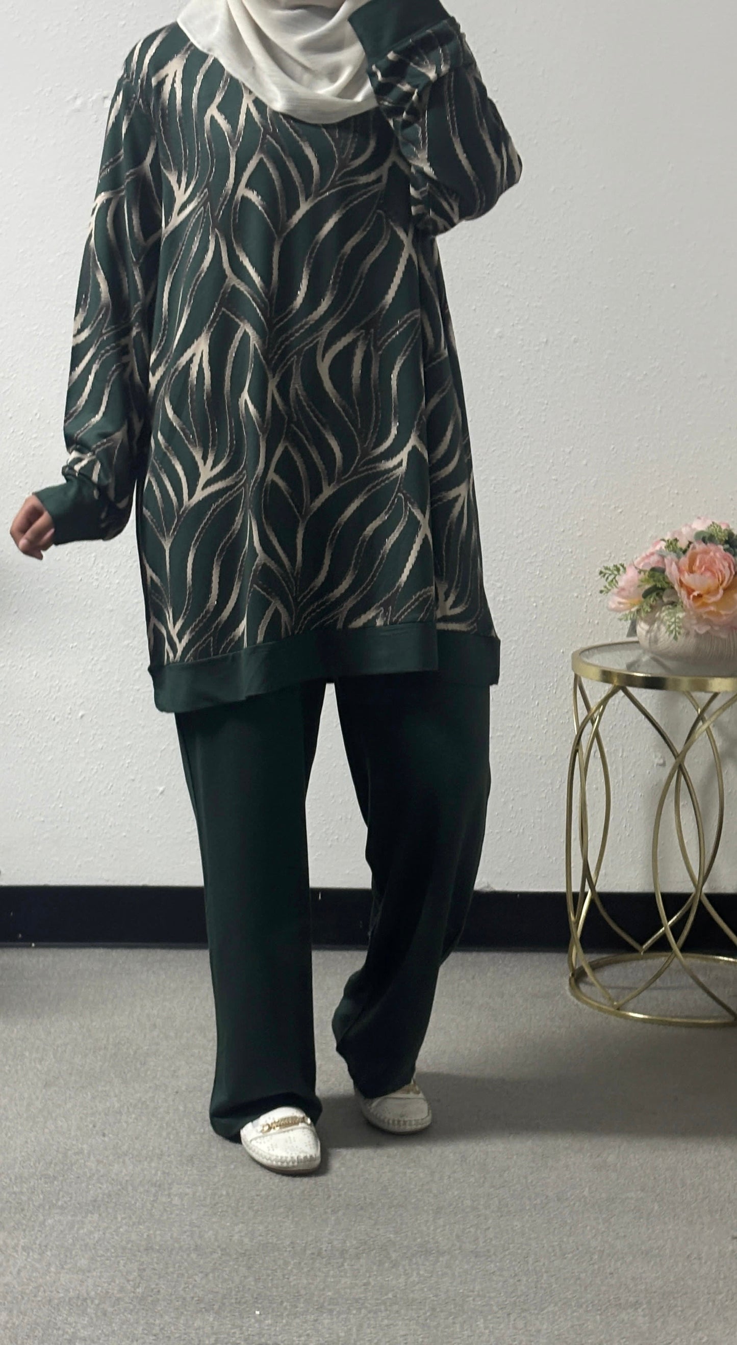 Two piece stripe print set