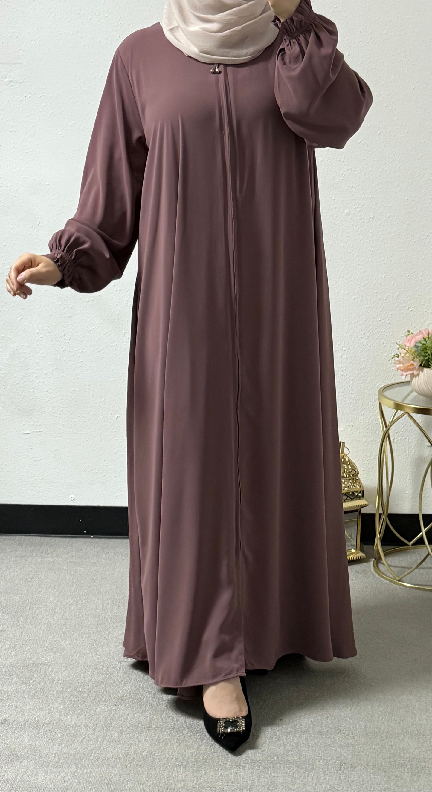 soft colored abaya