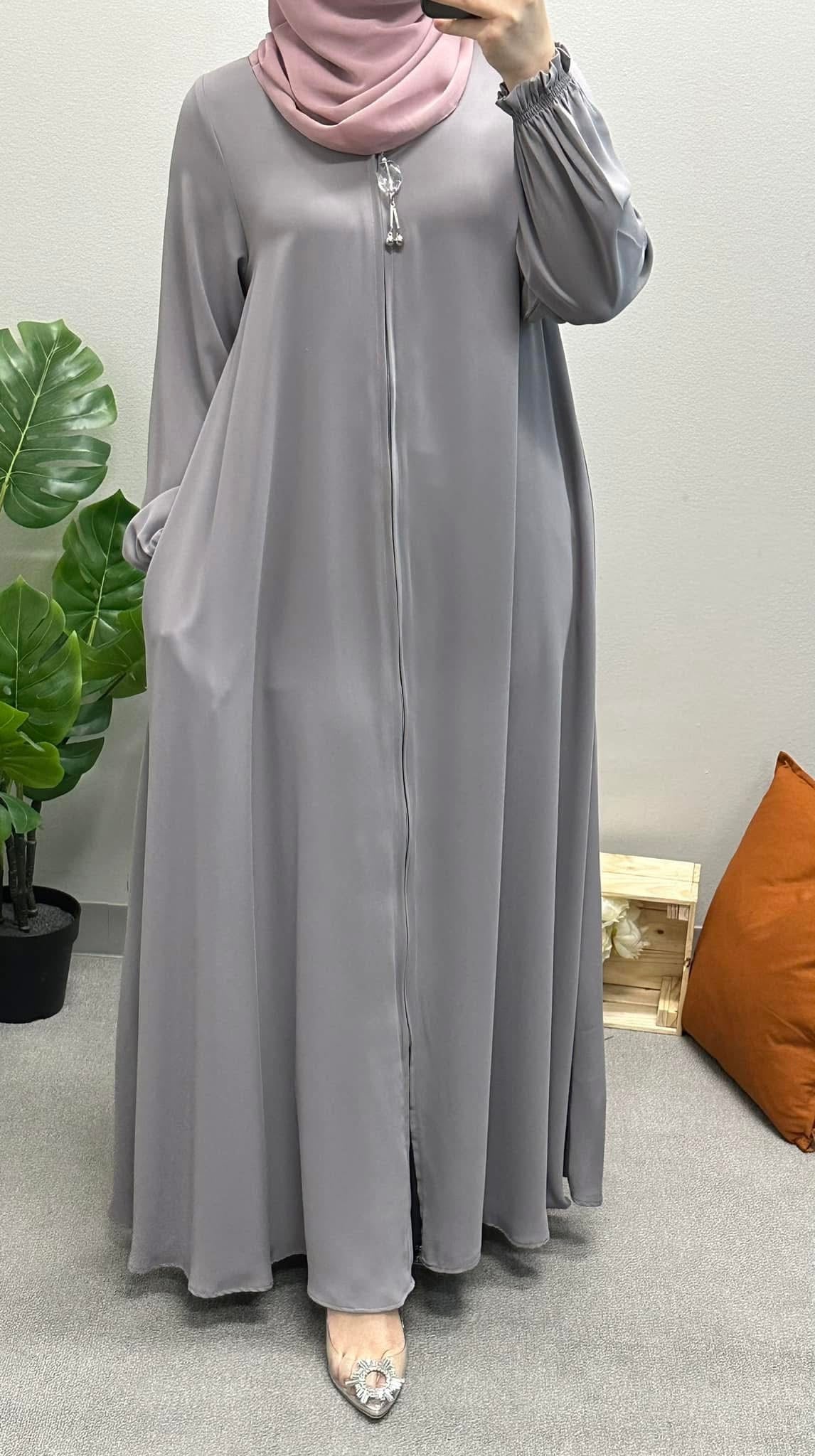 soft colored abaya