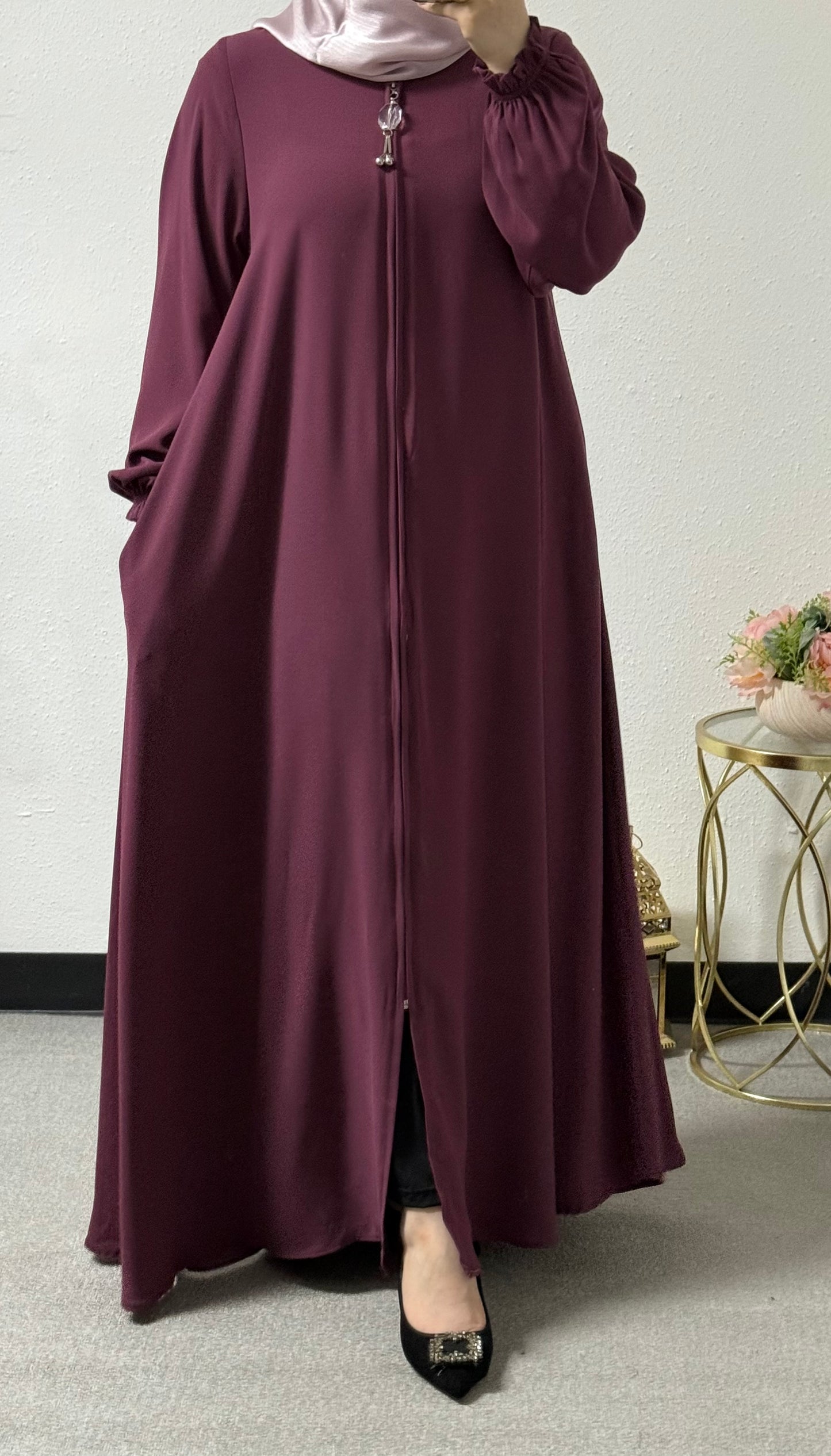 soft colored abaya