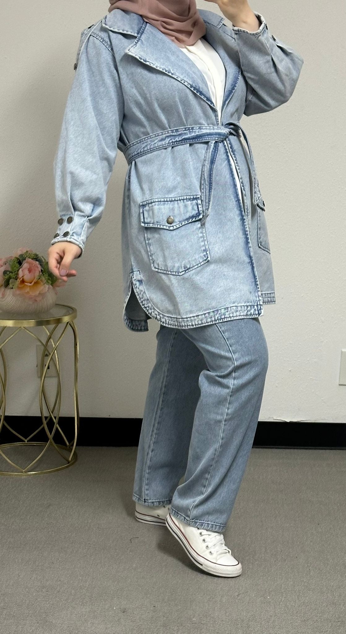 Mid-Length Denim Jacket