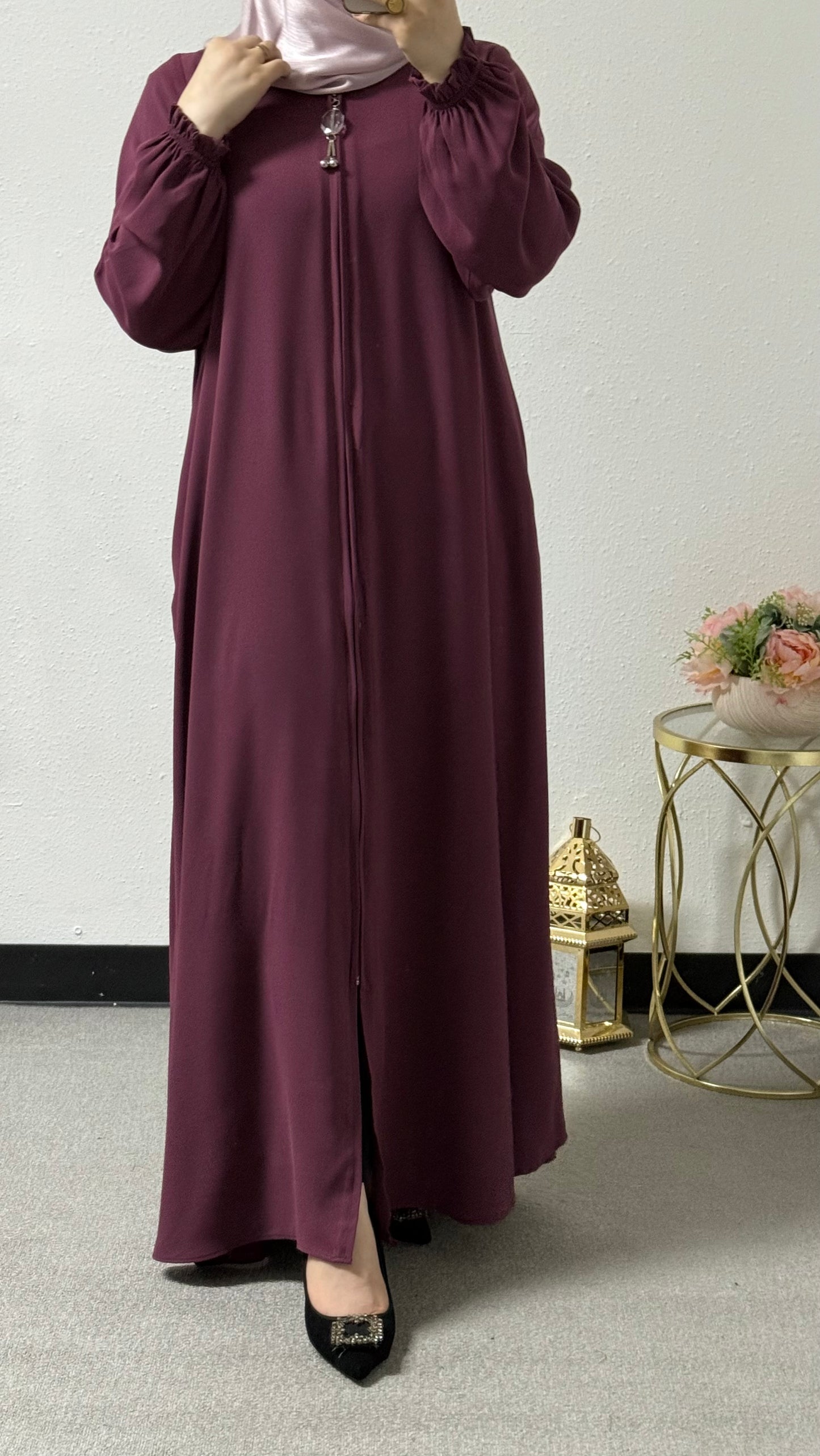 soft colored abaya