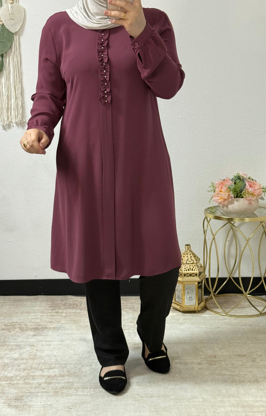 Front ruffles shirt