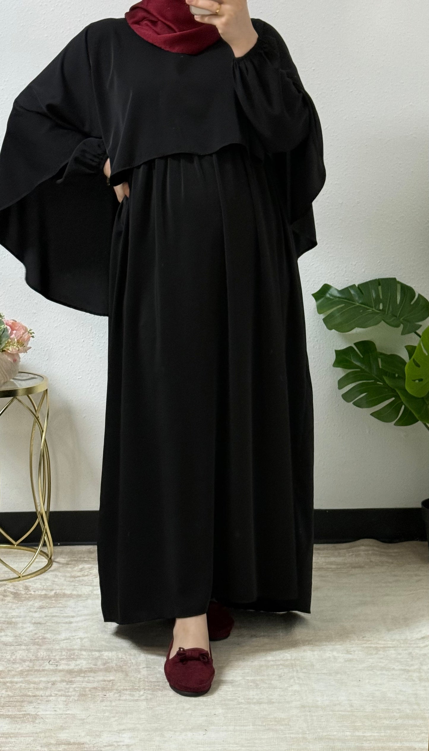 Butterfly style cape dress
