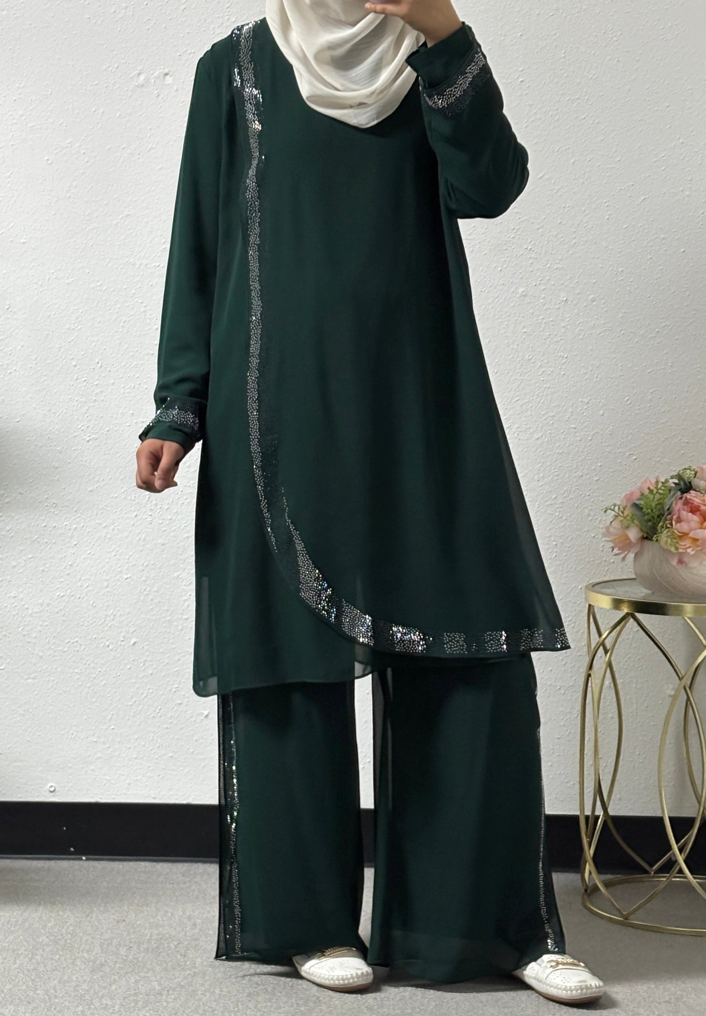 Two piece chiffon set