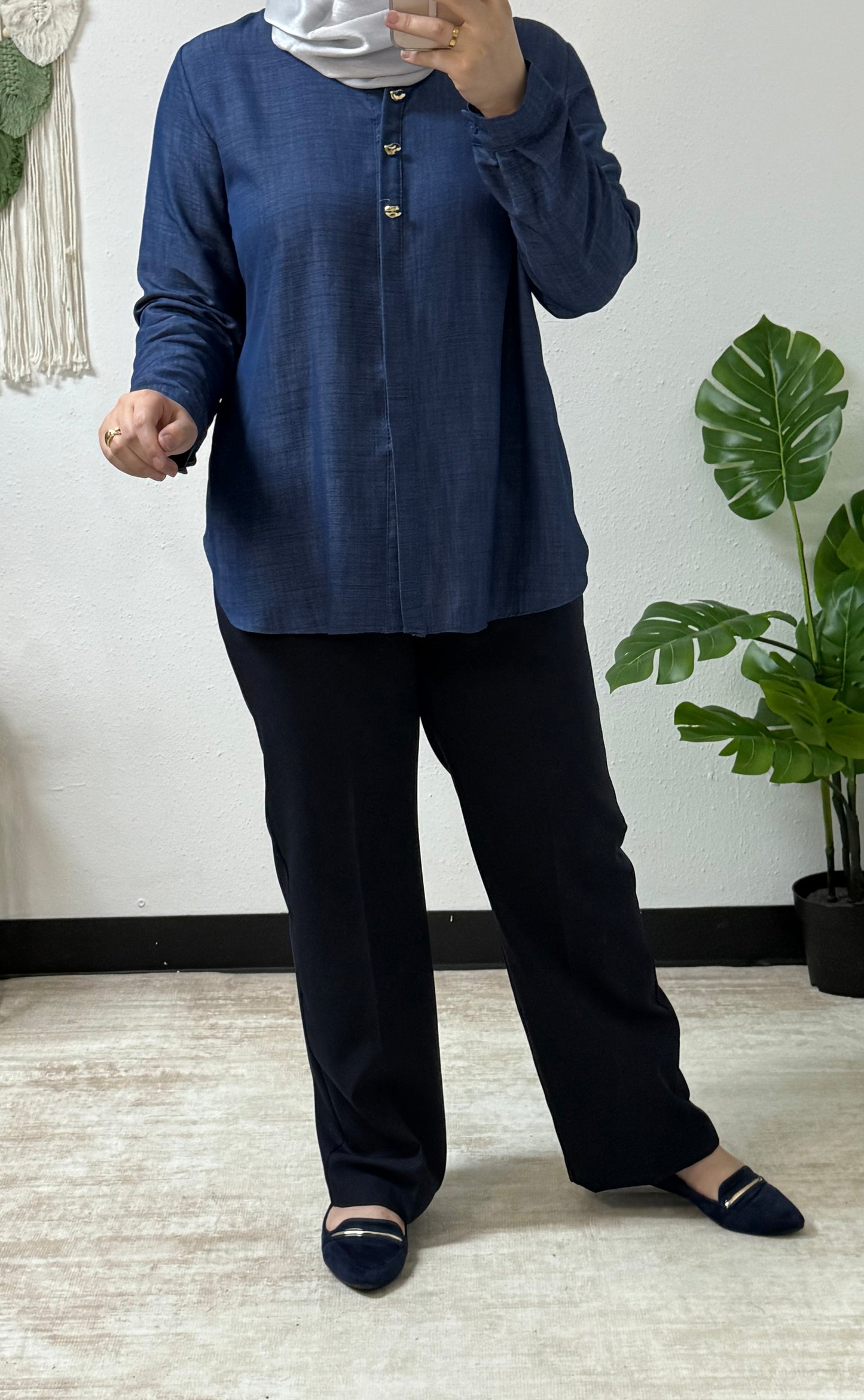 Fancy Button Accent Shirt