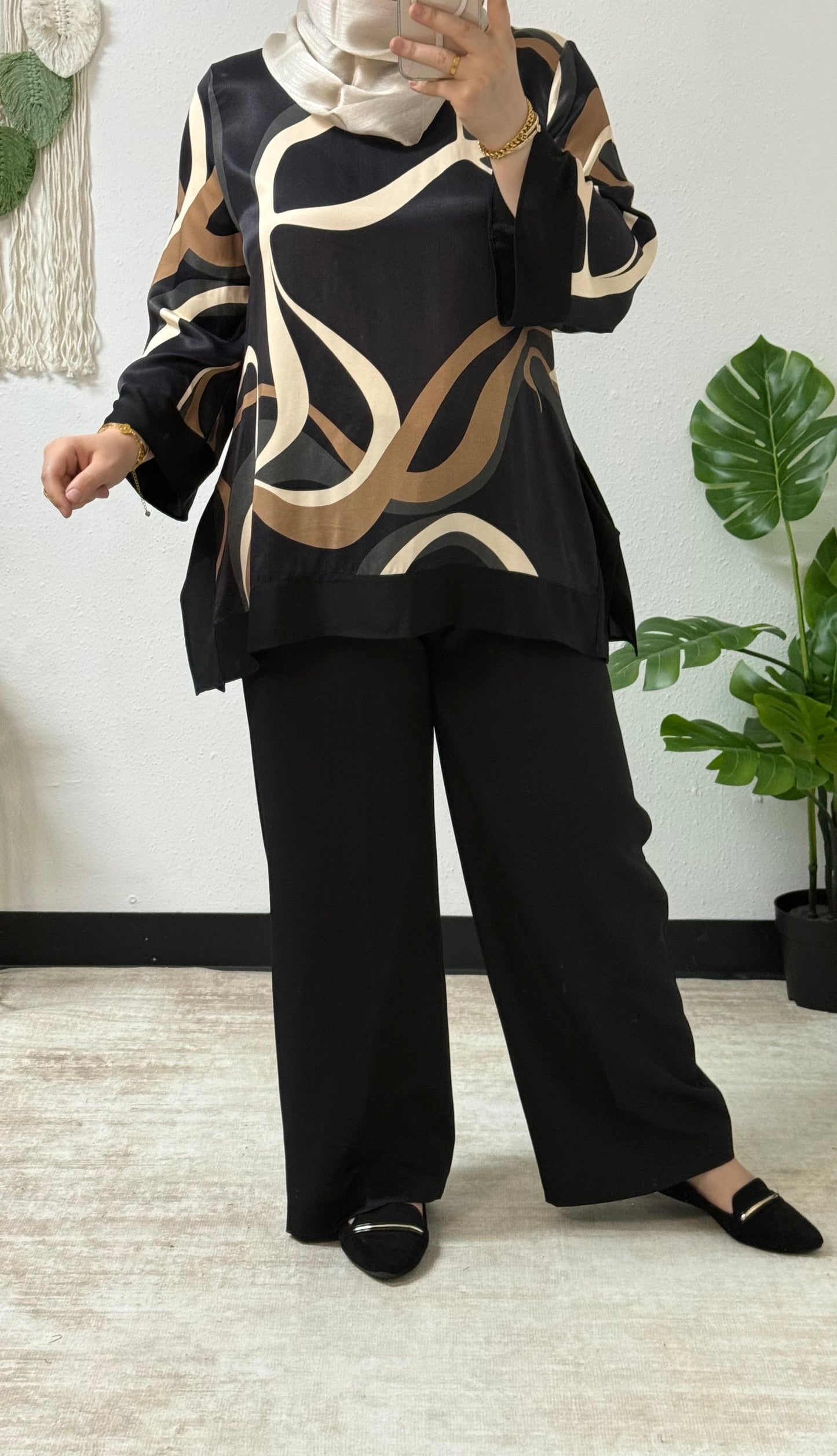 Wavy Silk Shirt