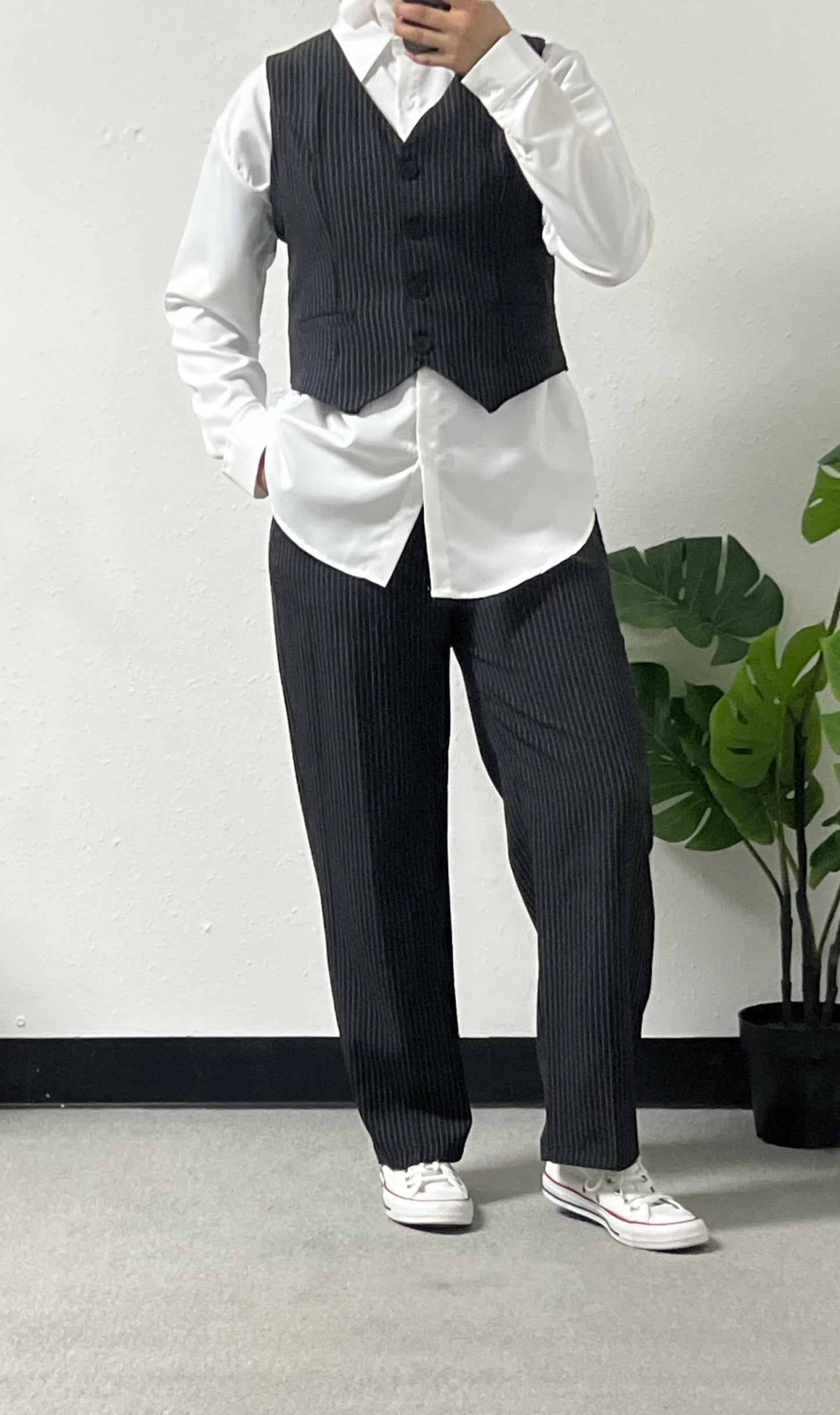 Three-Piece Zara Set with Pants, Shirt, and Vest