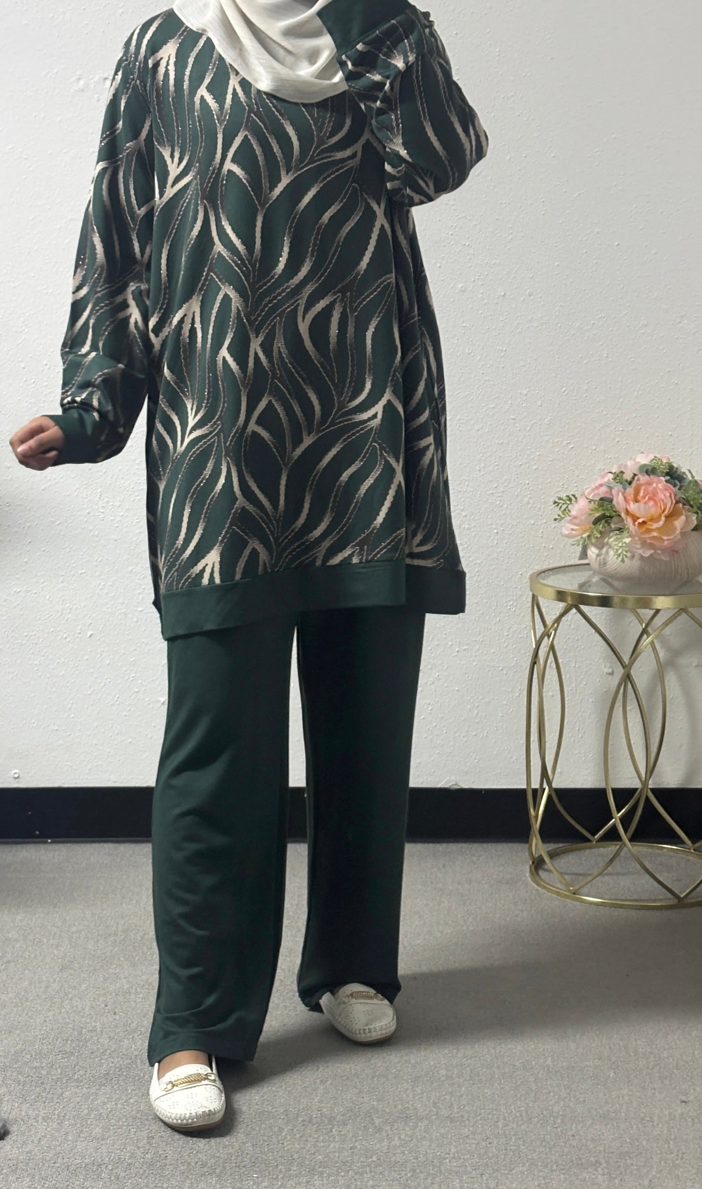 Two piece stripe print set
