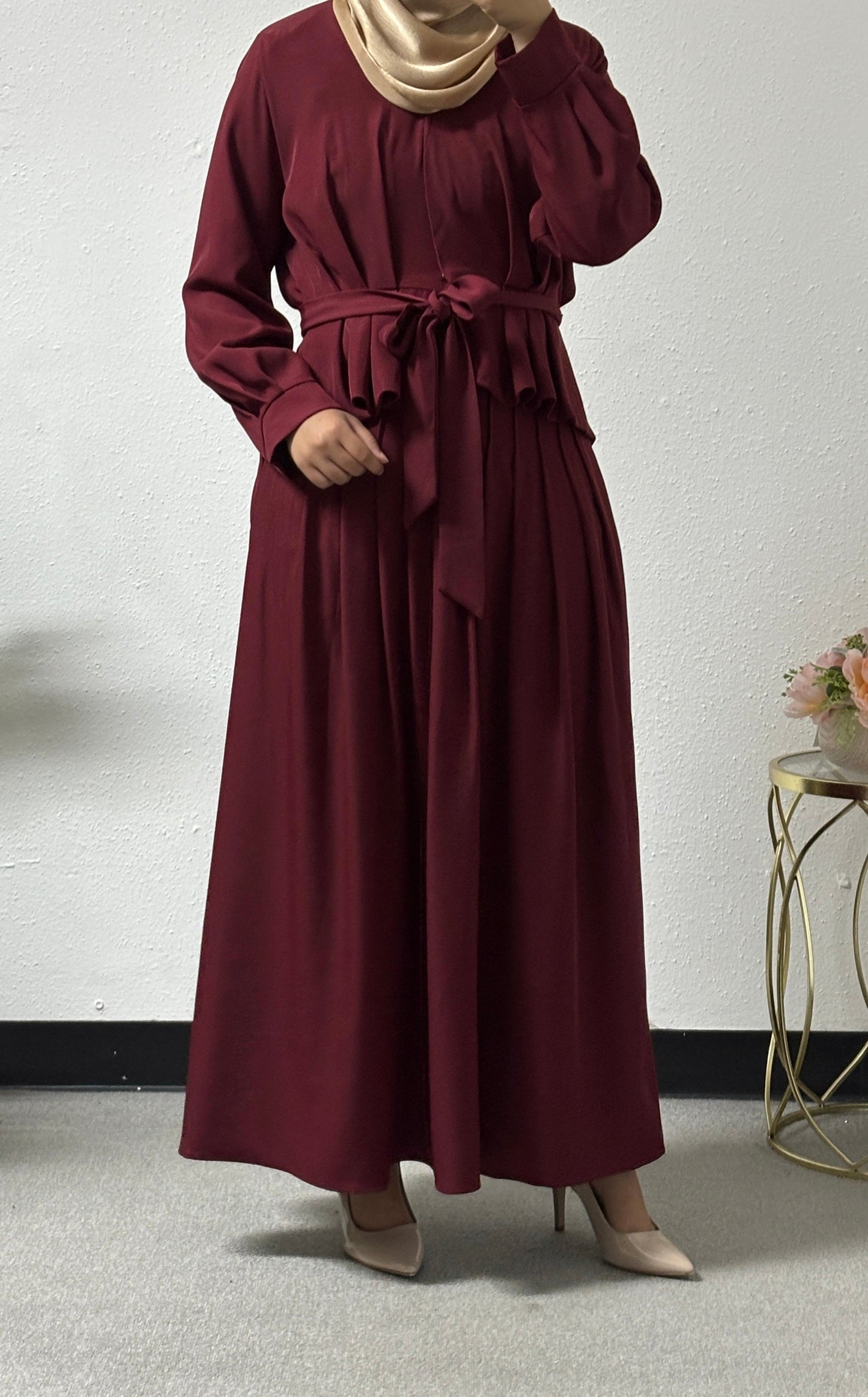 Two piece pleated skirt set
