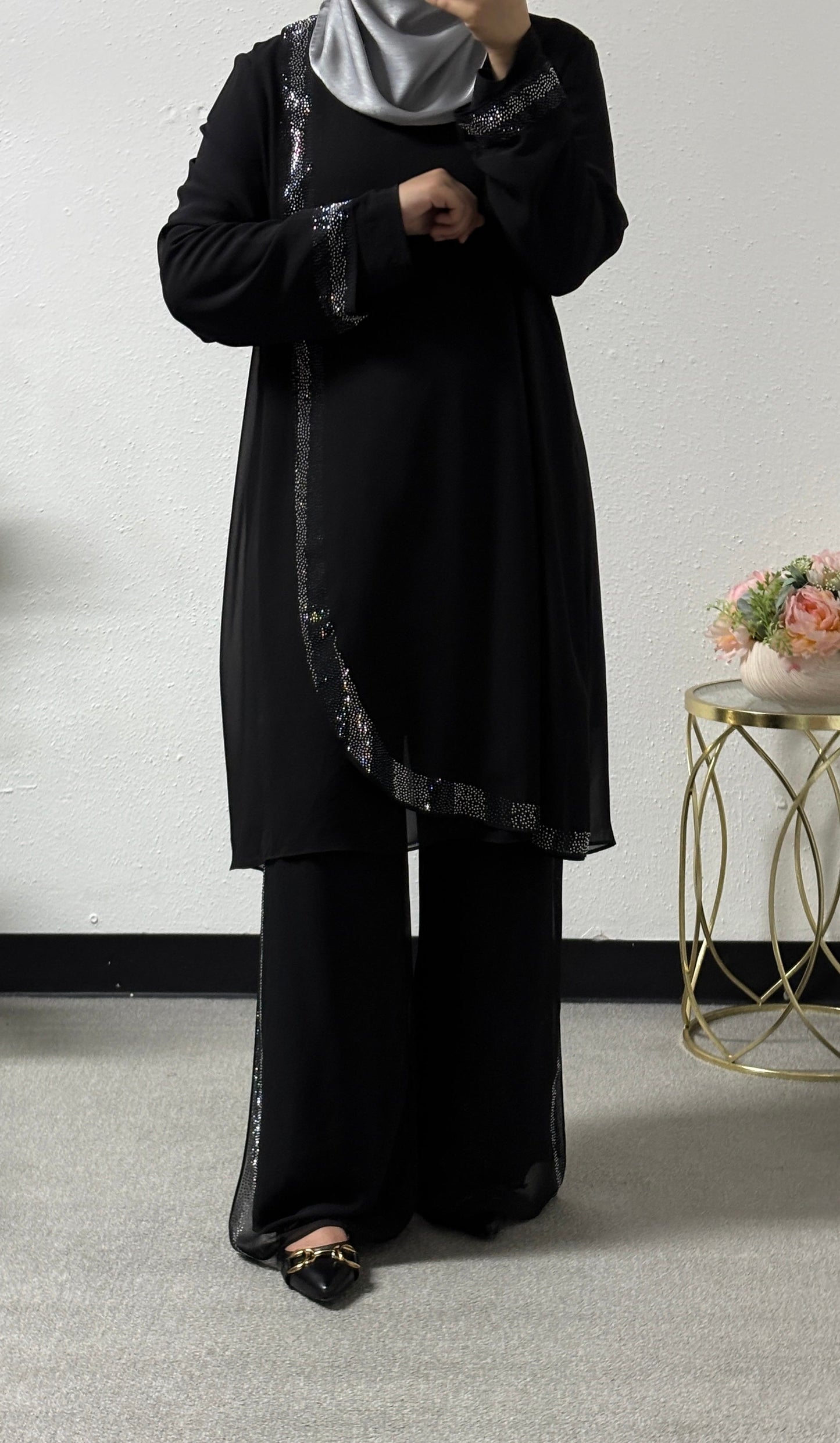 Two piece chiffon set