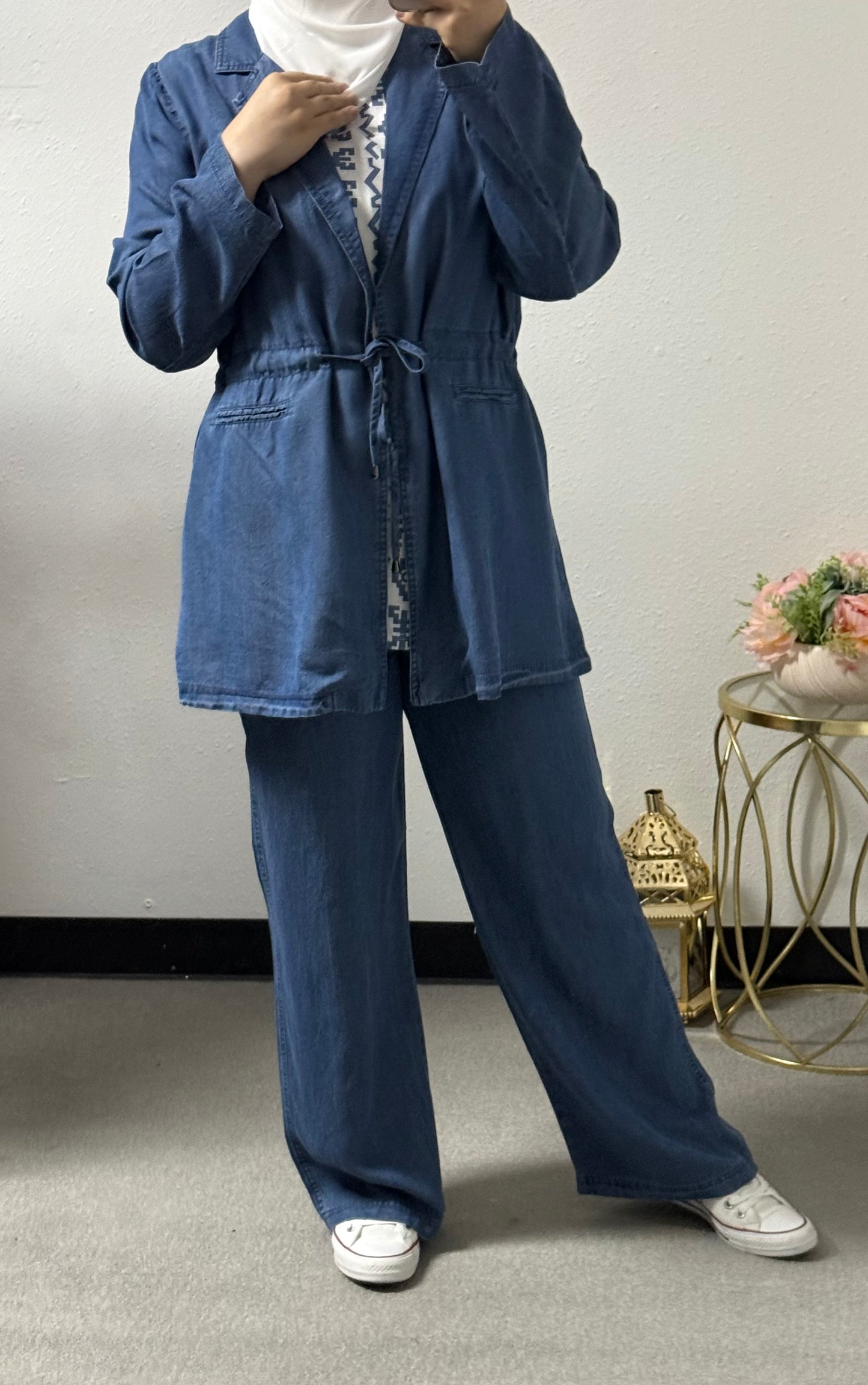 Three piece denim set