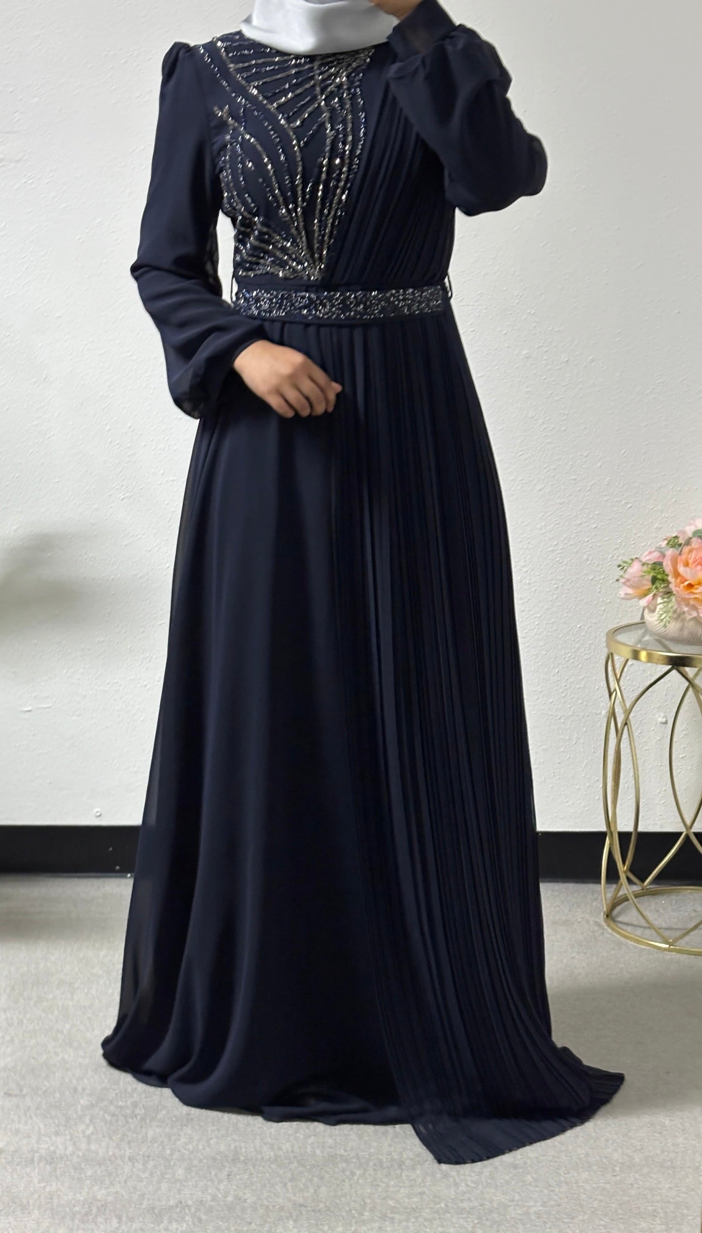 Intricate detail chiffon dress