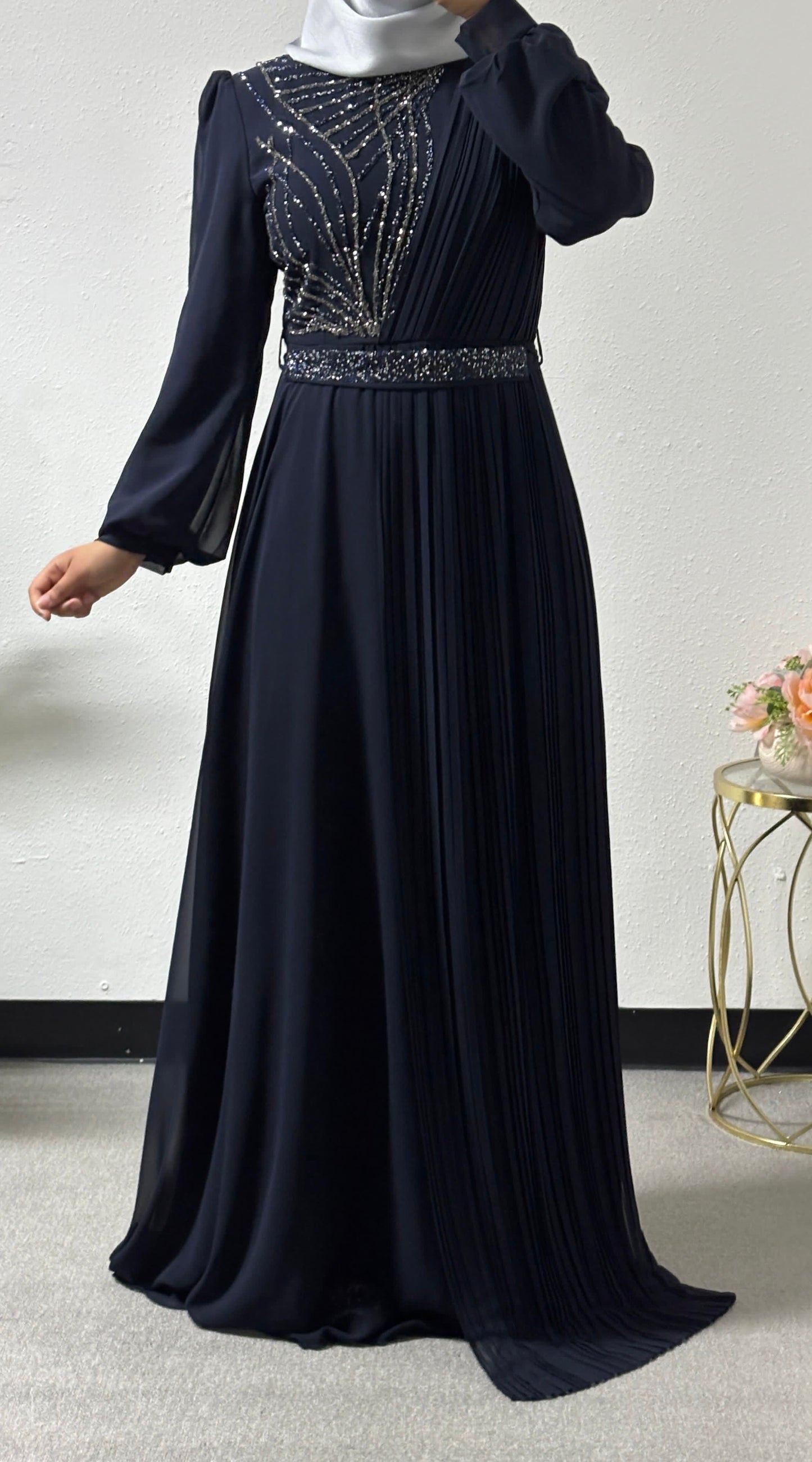 Intricate detail chiffon dress
