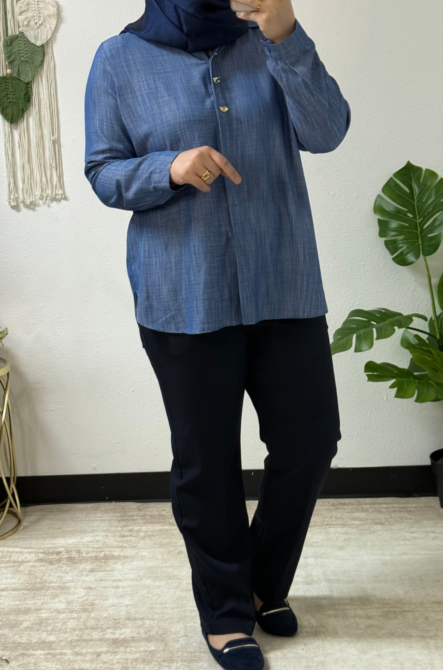 Fancy Button Accent Shirt
