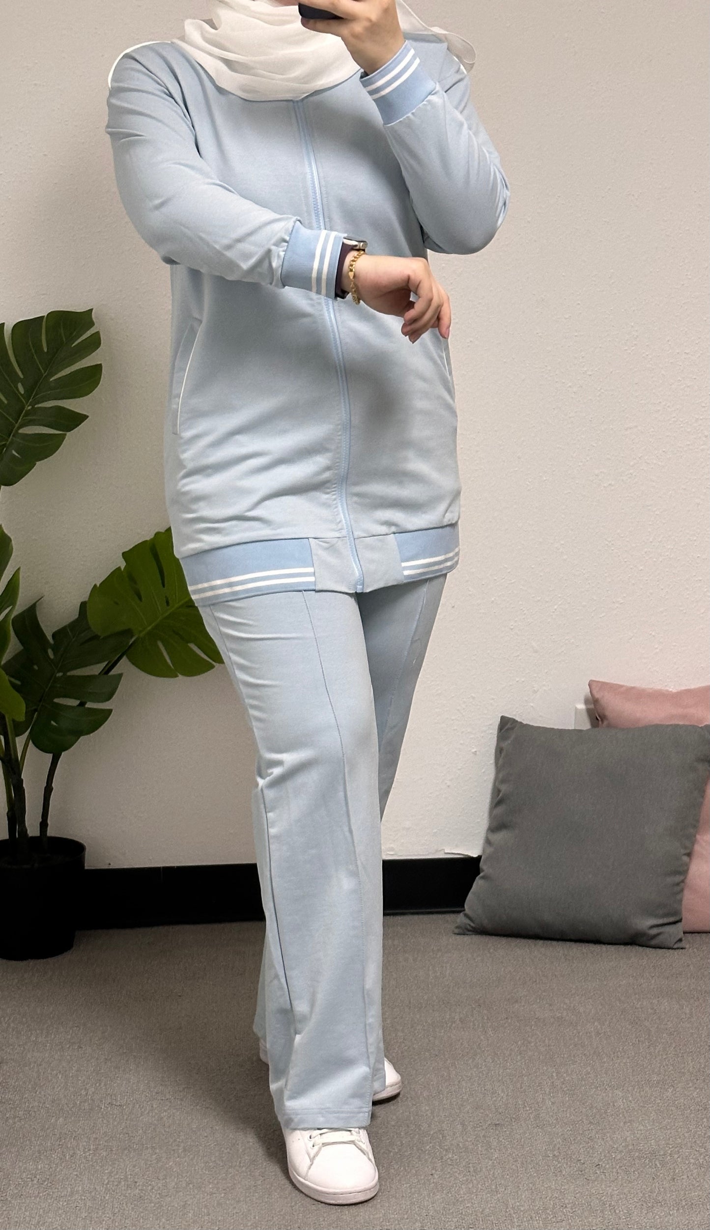 Two-piece cotton Tracksuit set