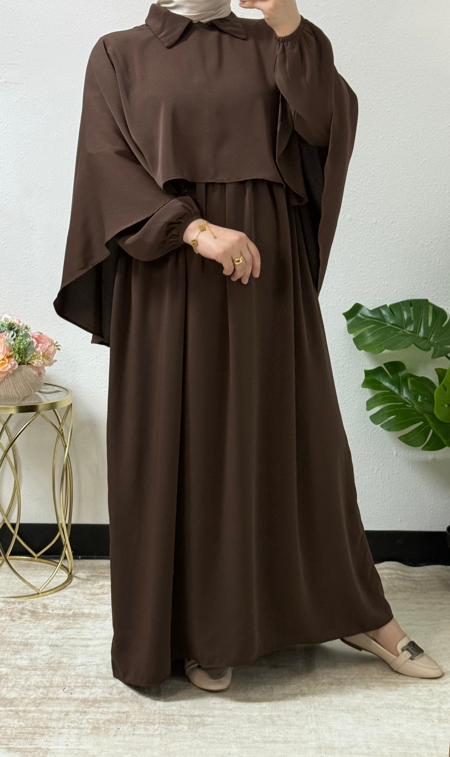 Butterfly style cape dress