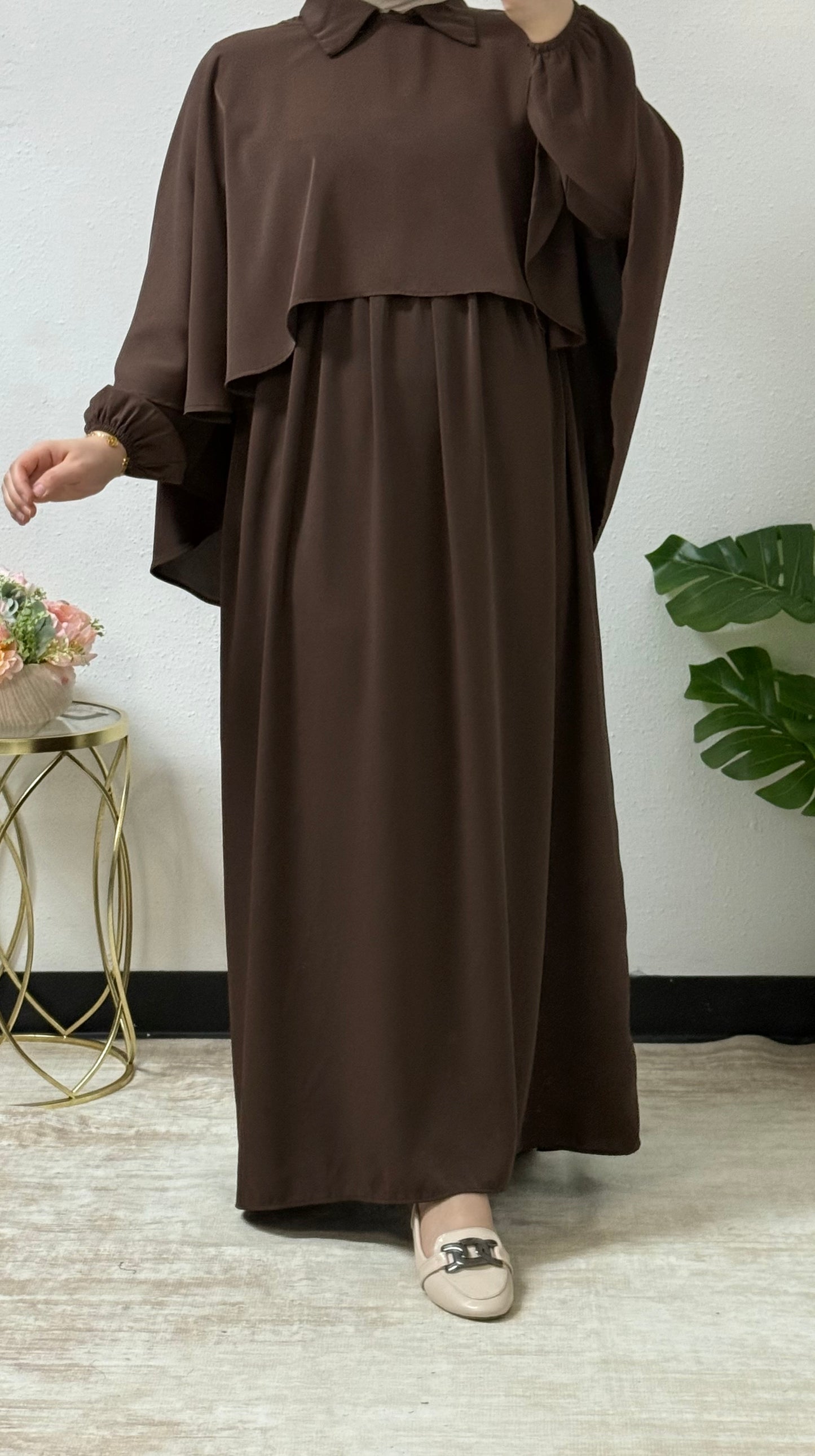 Butterfly style cape dress