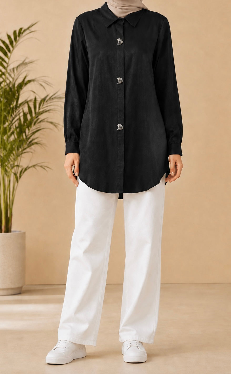 Sliver Buttoned Shirt