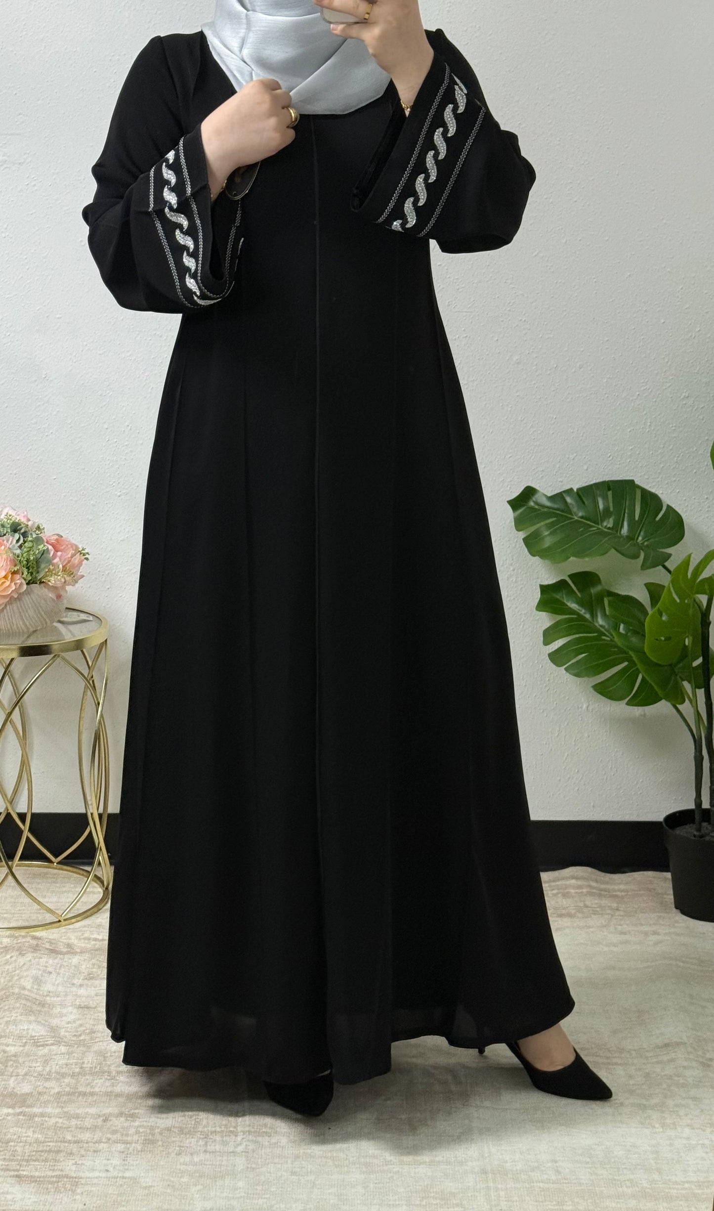Embellished Sleeves Abaya