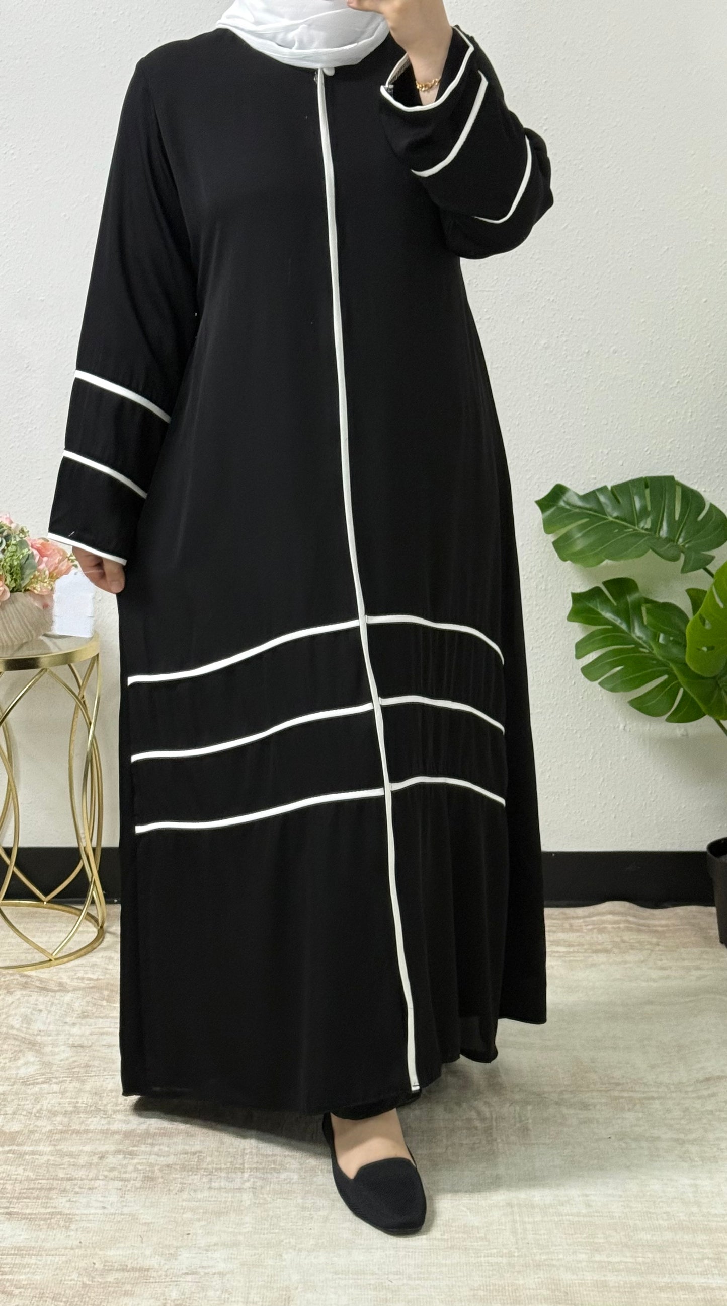 Two Tone Simple Abaya