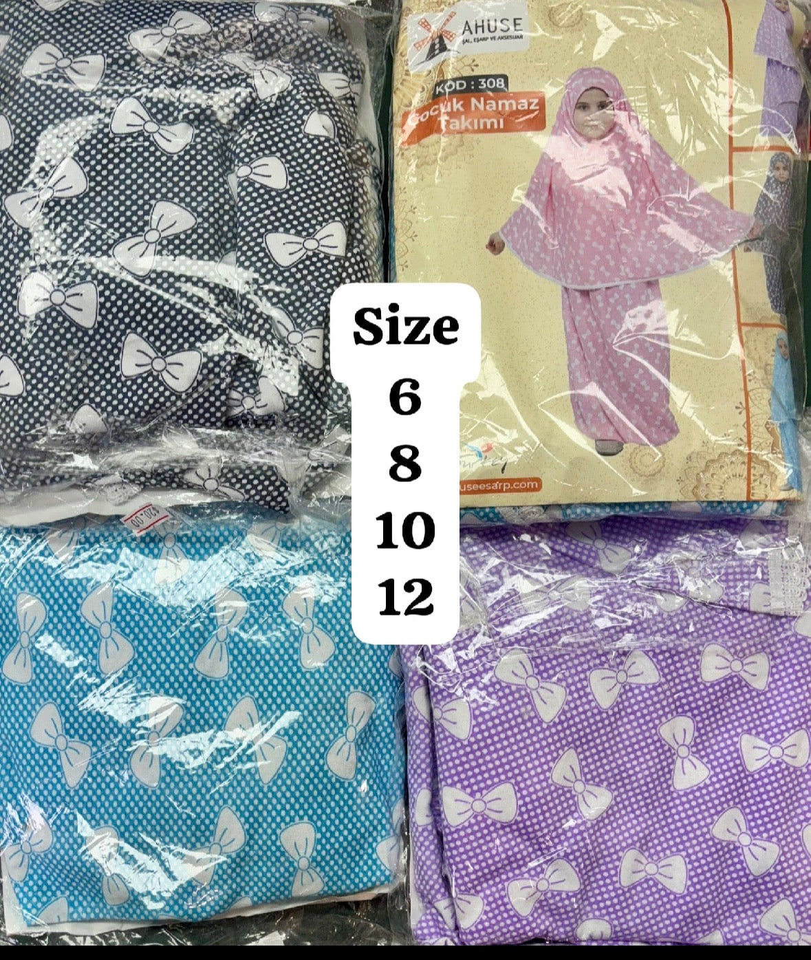 Kids Prayer Two Pcs Bow Print