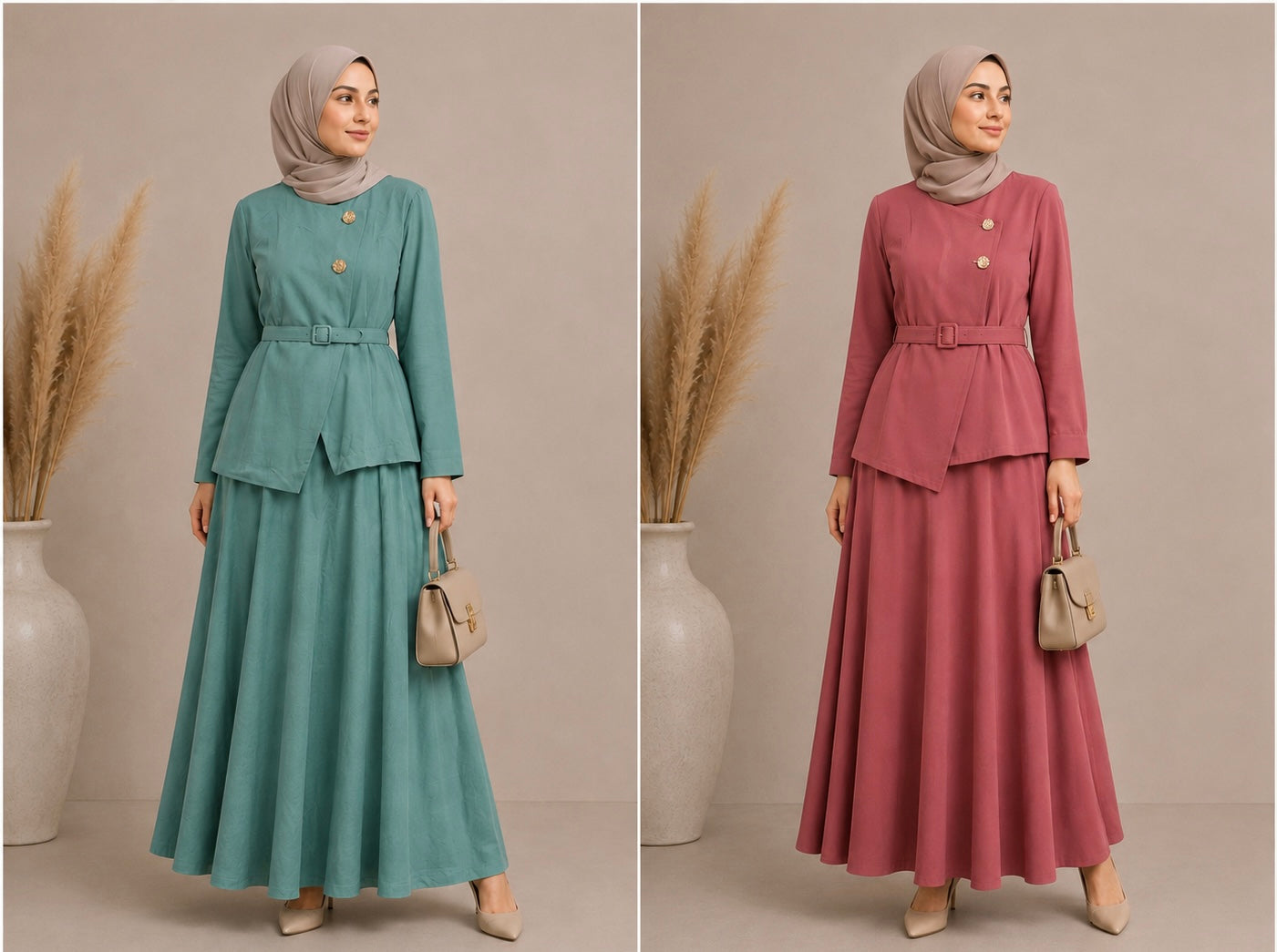 Gold Button Accent Summer Set