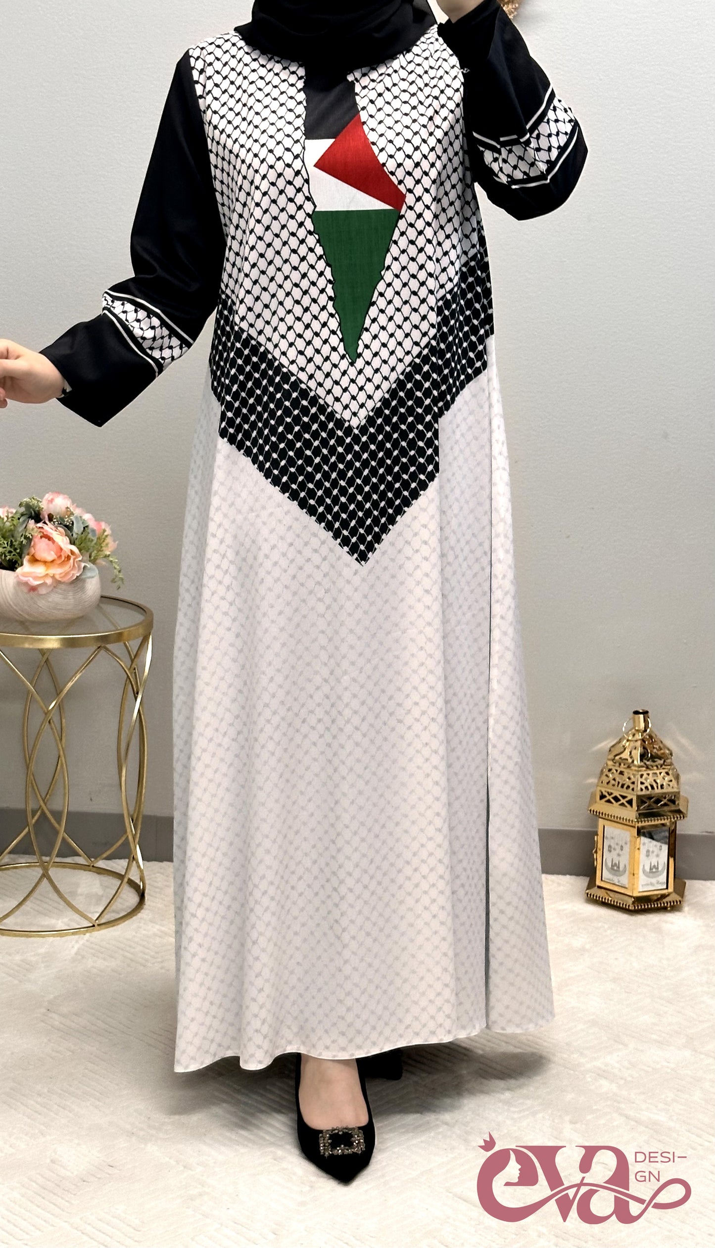 Arabic Style Printed Abaya