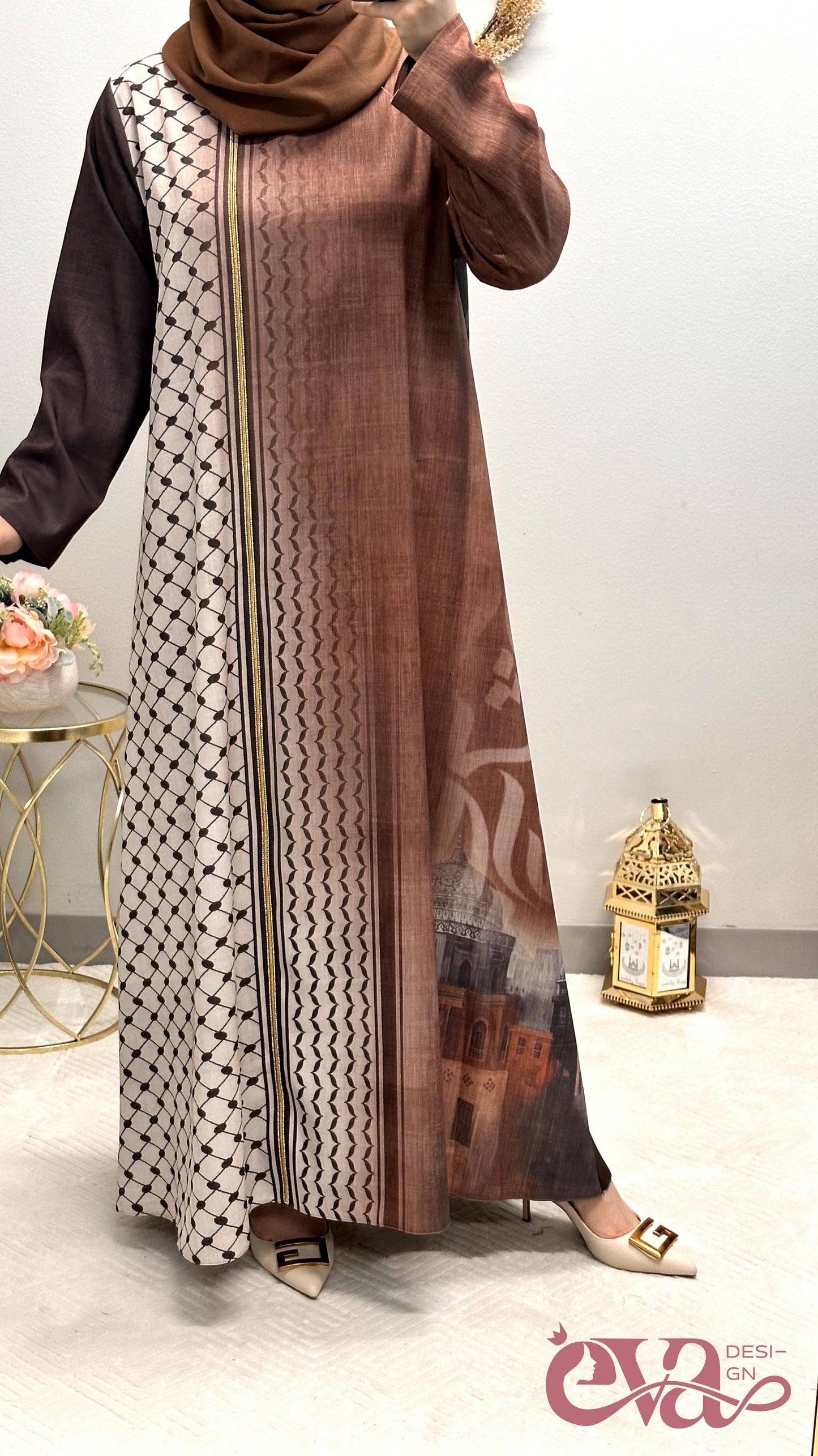 Arabic Style Printed Abaya