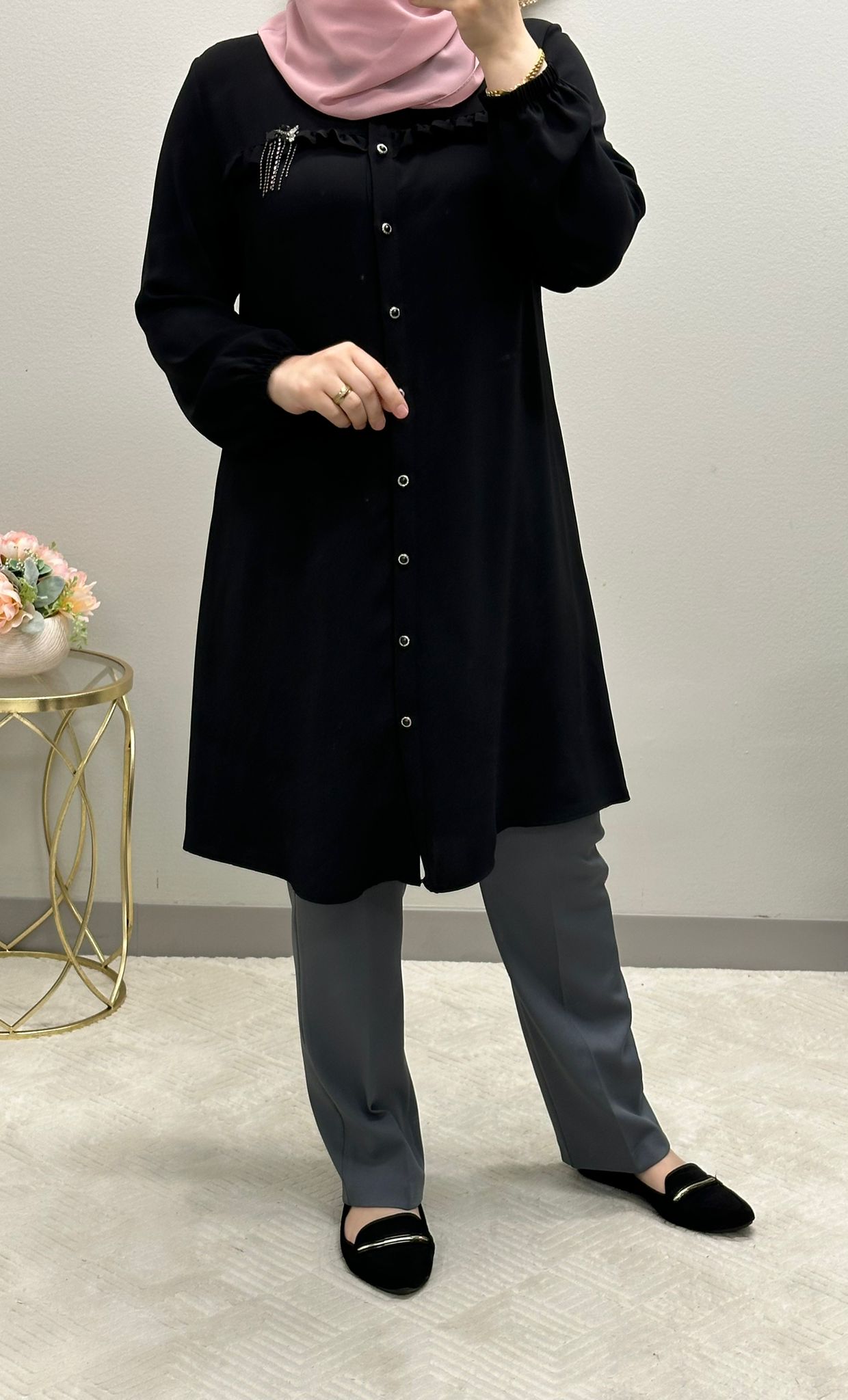 Versatile Ruffle Tunic Blouse: 9 Colors Available