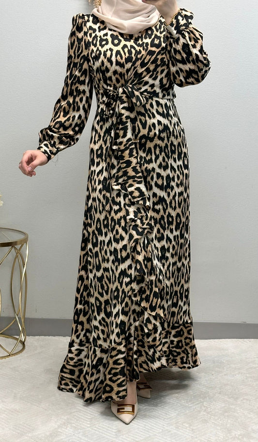 Fierce Sophistication: Ruffled Tiger Dress