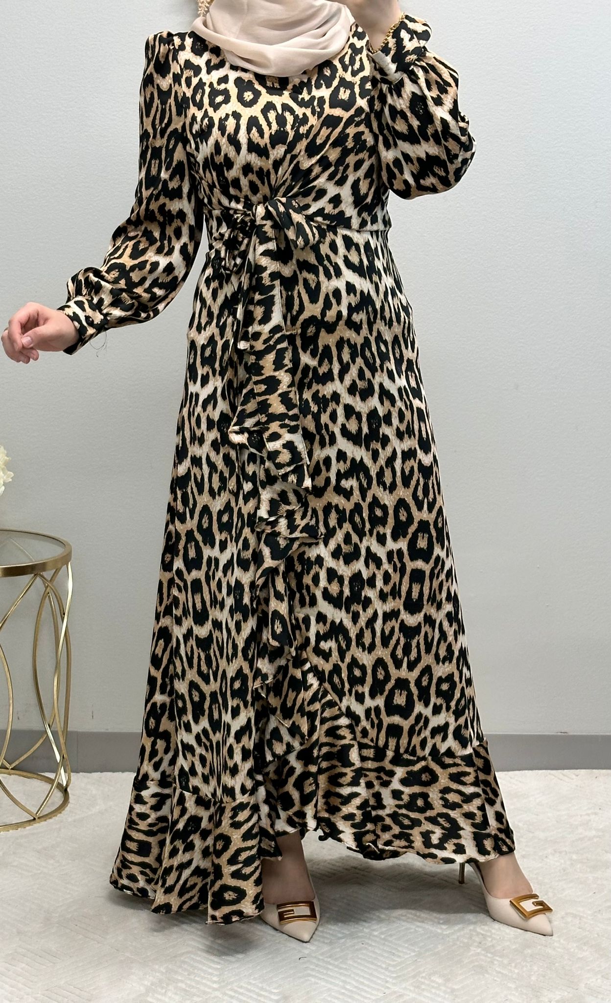 Fierce Sophistication: Ruffled Tiger Dress