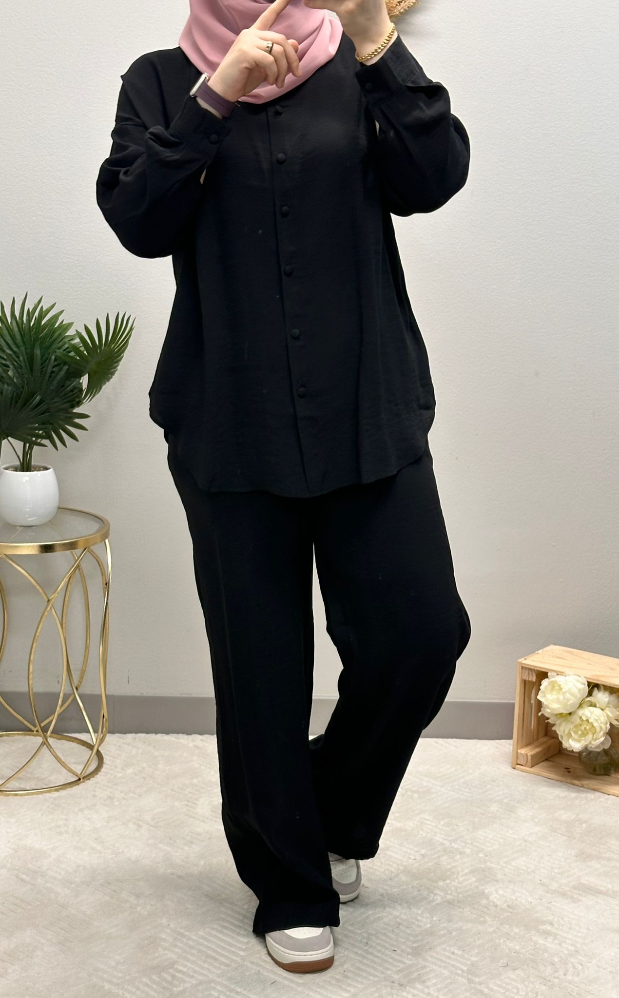 Soft Linen Two-piece Suit Set