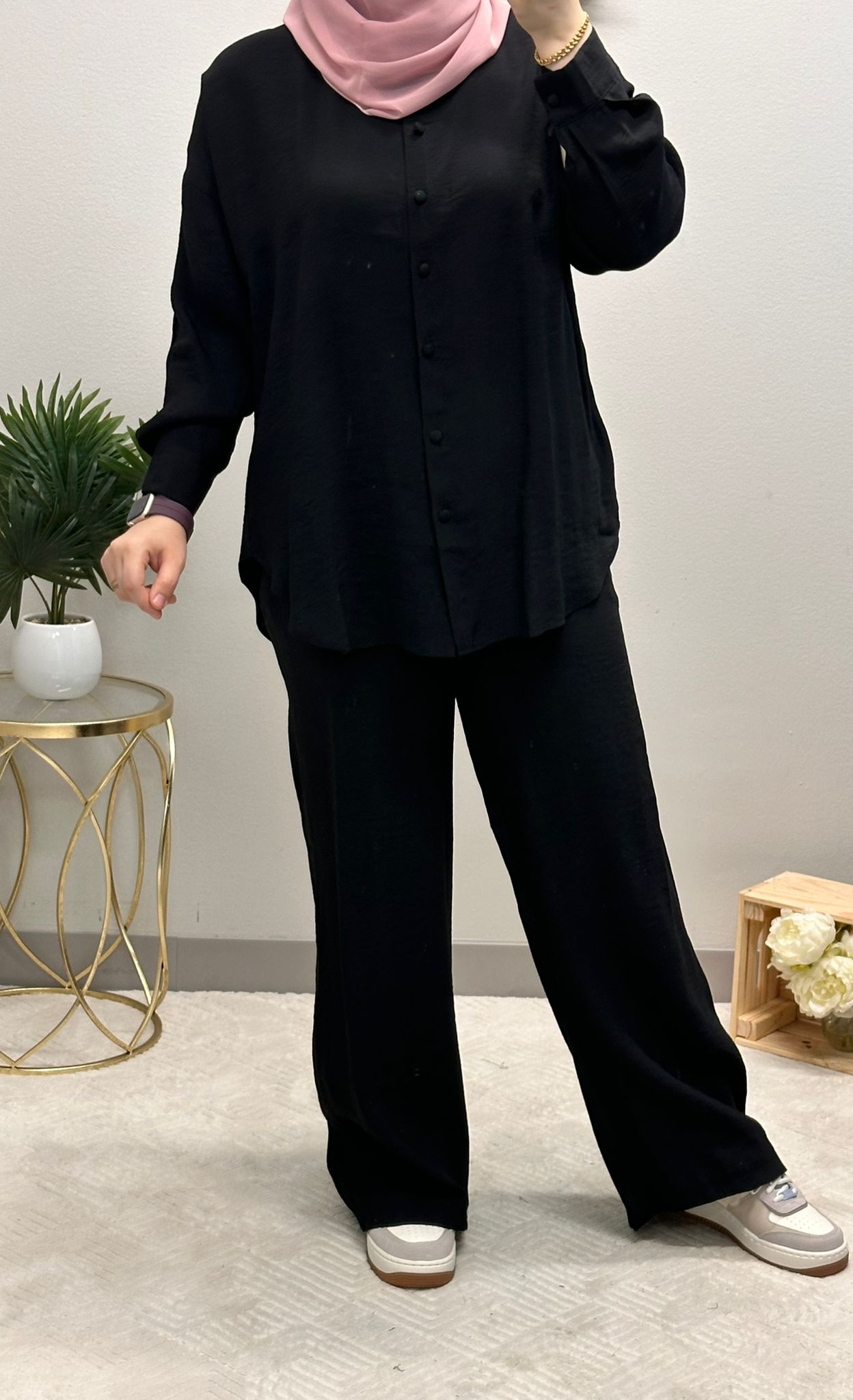 Soft Linen Two-piece Suit Set