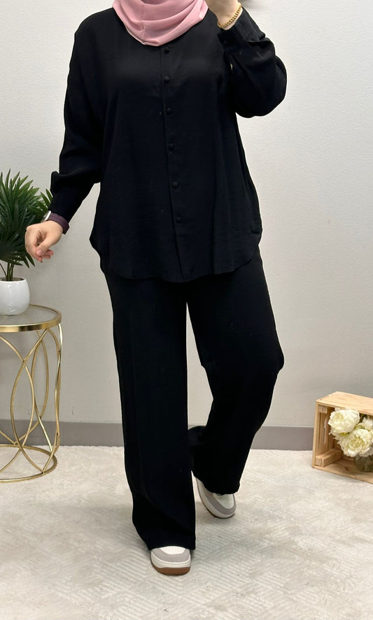 Soft Linen Two-piece Suit Set